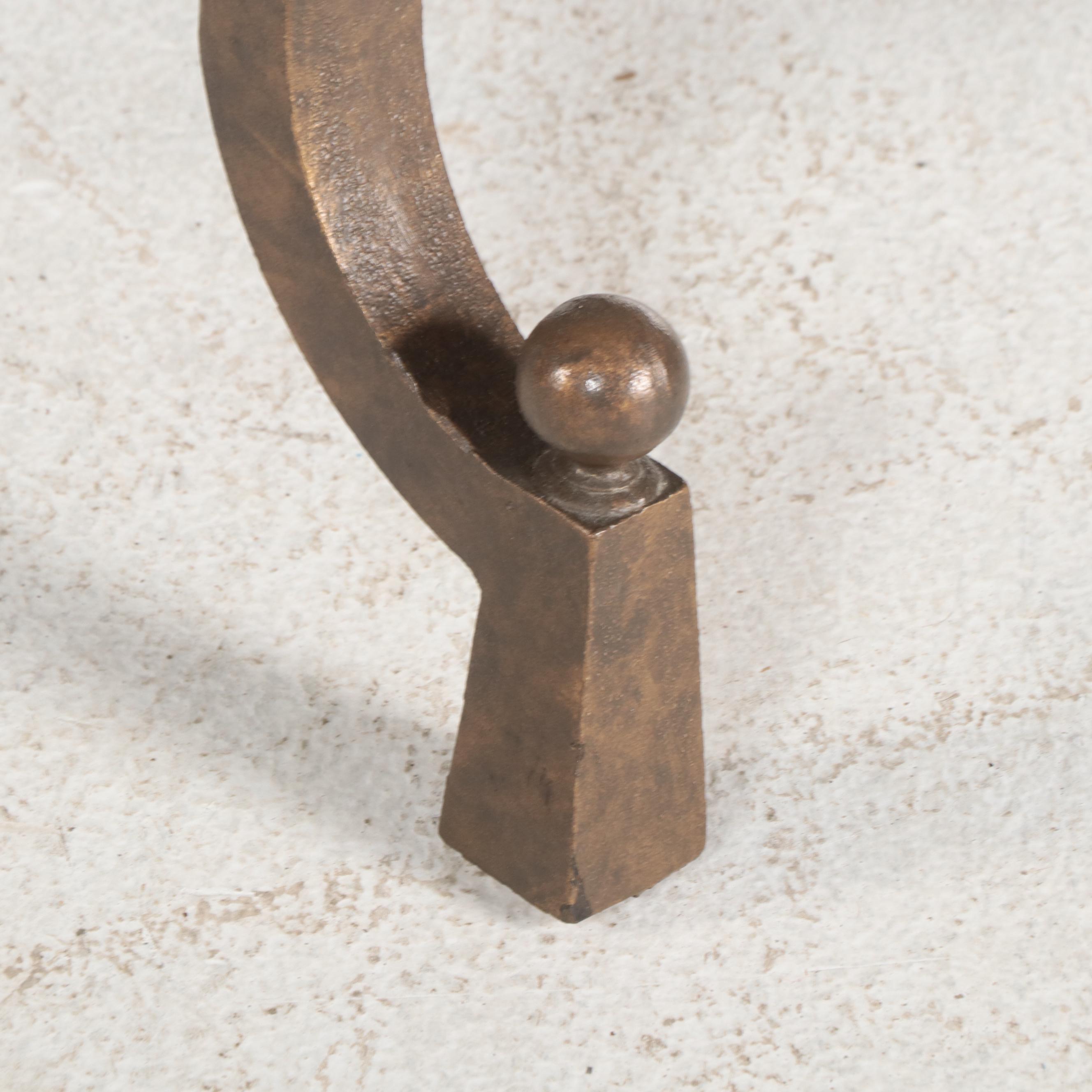 French Style Scrolled Wrought Iron Glass Top Coffee Table