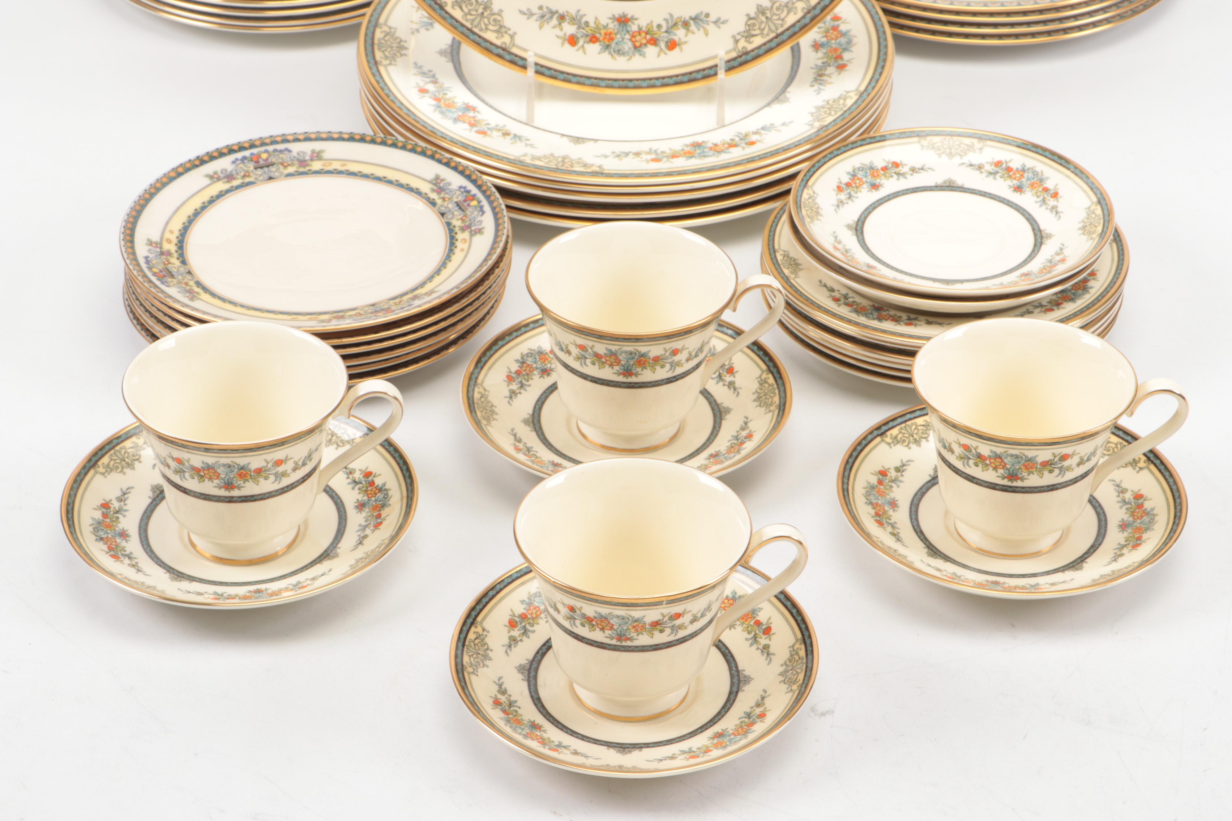 Minton "Stanwood" Bone China with Lenox "Golden Gate" and Other Dinner Plates