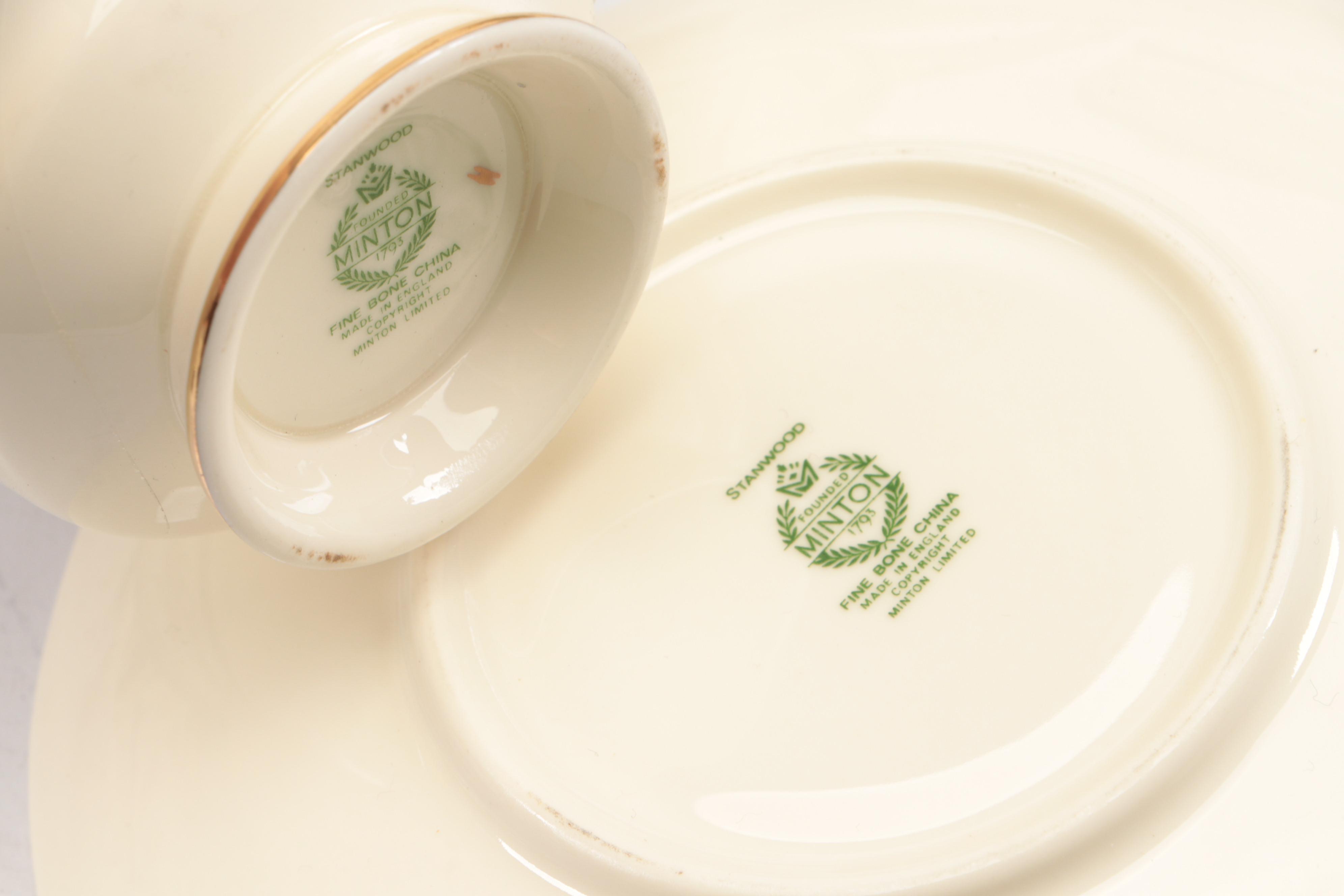 Minton "Stanwood" Bone China with Lenox "Golden Gate" and Other Dinner Plates