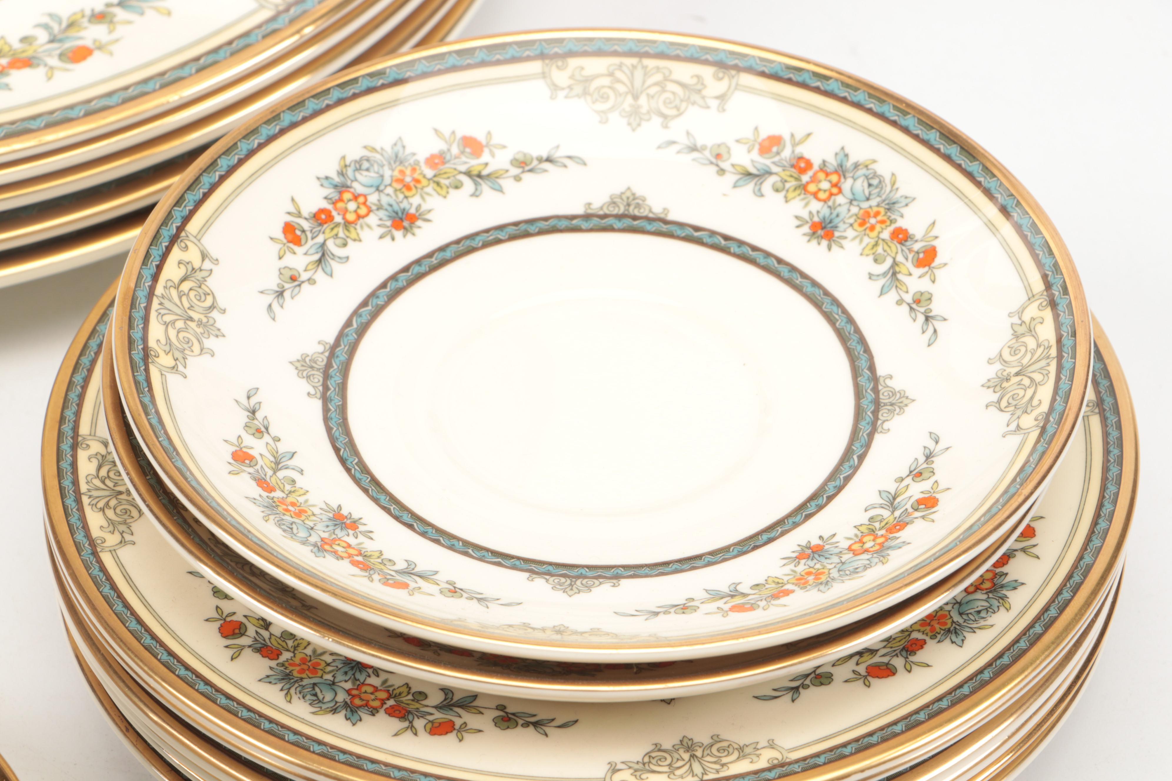 Minton "Stanwood" Bone China with Lenox "Golden Gate" and Other Dinner Plates