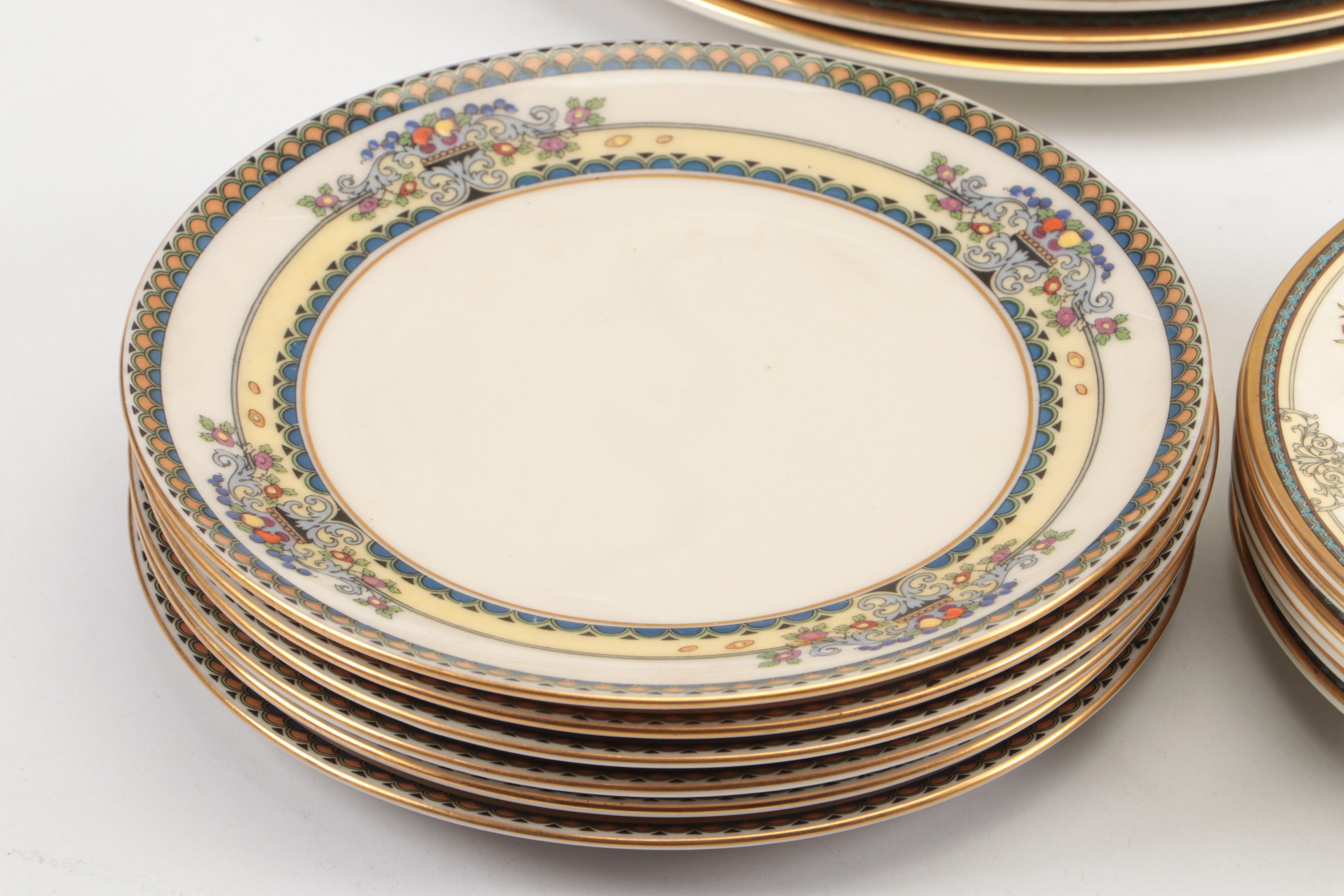 Minton "Stanwood" Bone China with Lenox "Golden Gate" and Other Dinner Plates