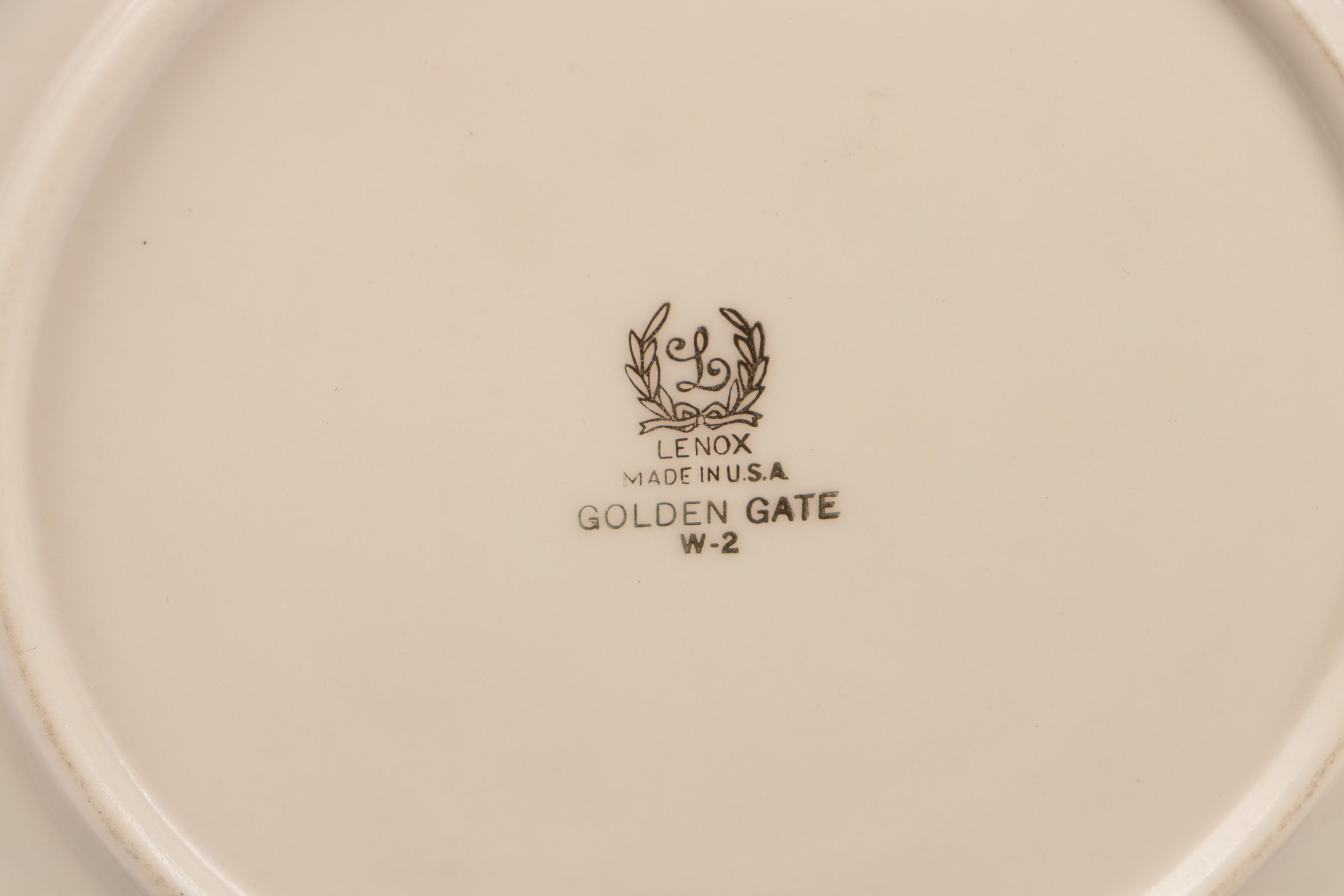 Minton "Stanwood" Bone China with Lenox "Golden Gate" and Other Dinner Plates