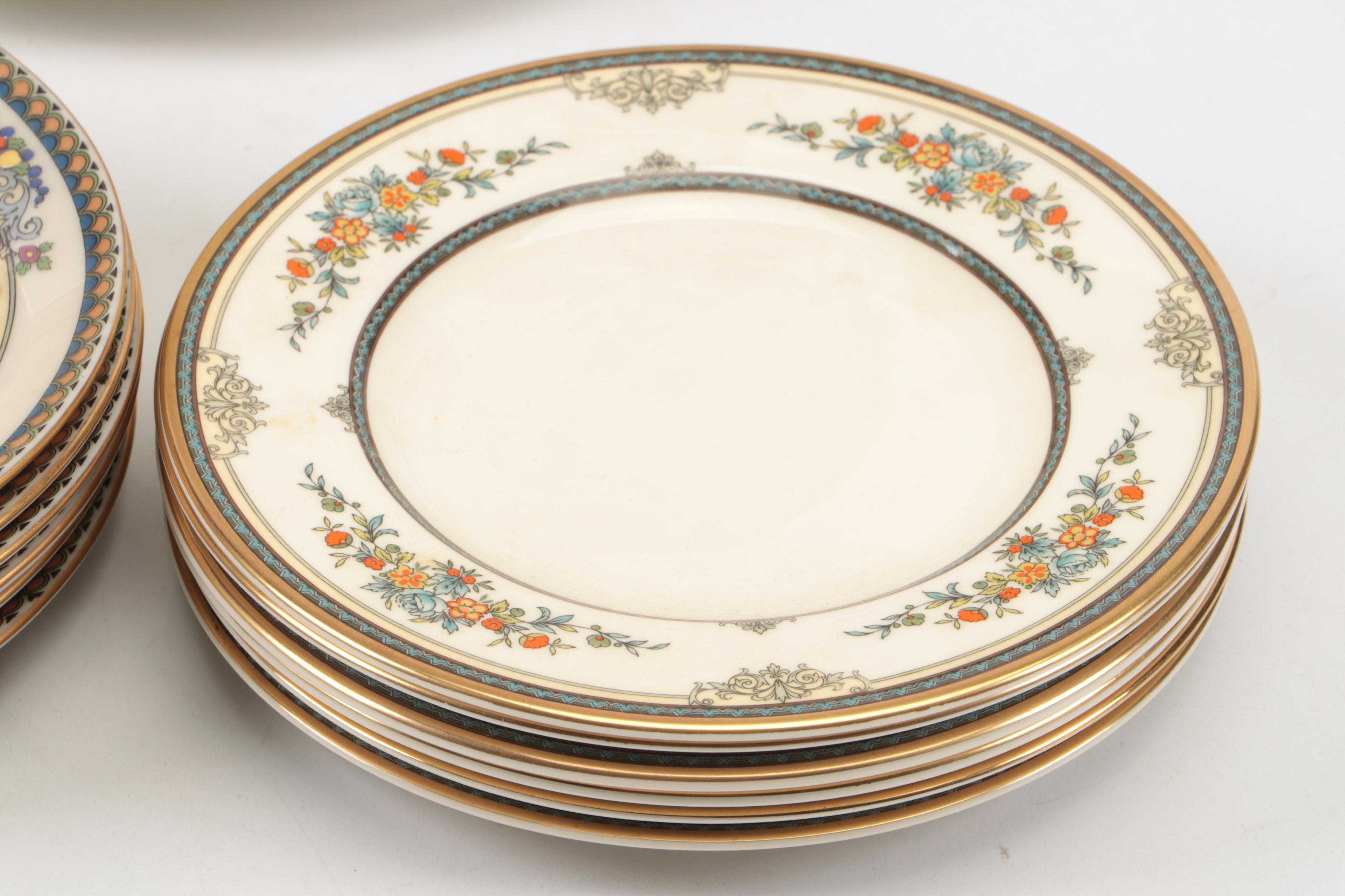 Minton "Stanwood" Bone China with Lenox "Golden Gate" and Other Dinner Plates