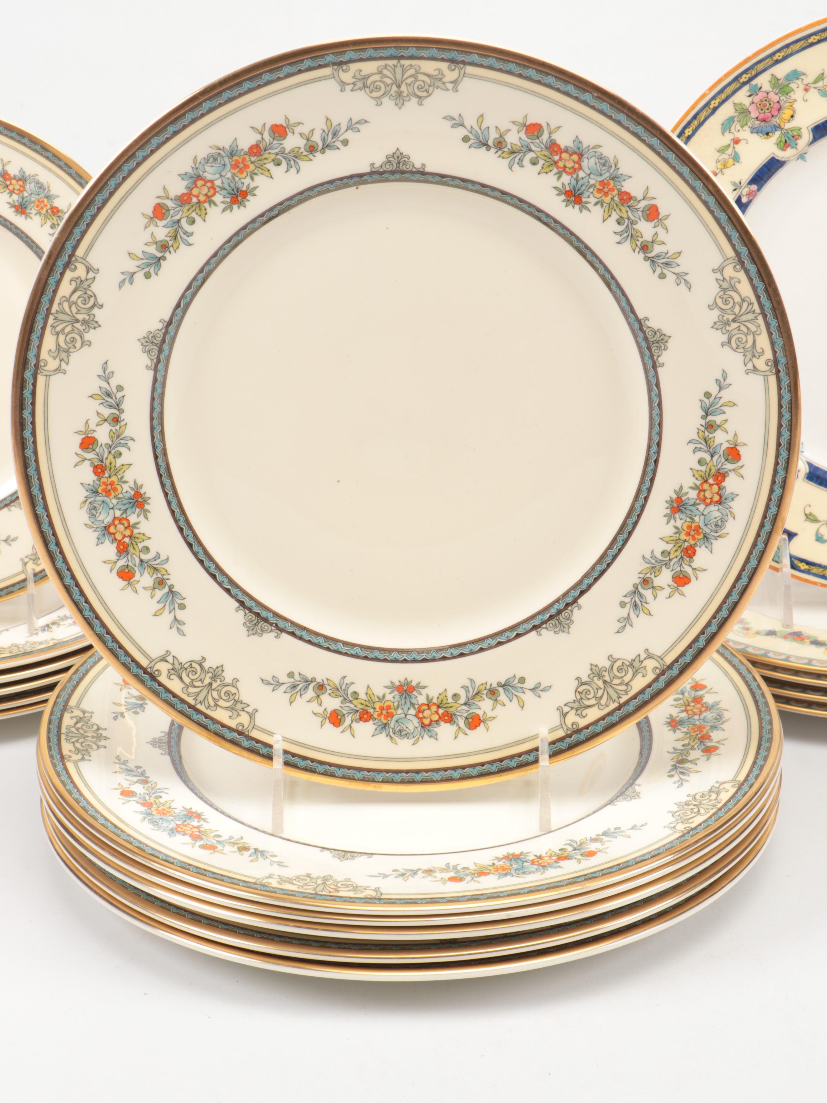 Minton "Stanwood" Bone China with Lenox "Golden Gate" and Other Dinner Plates