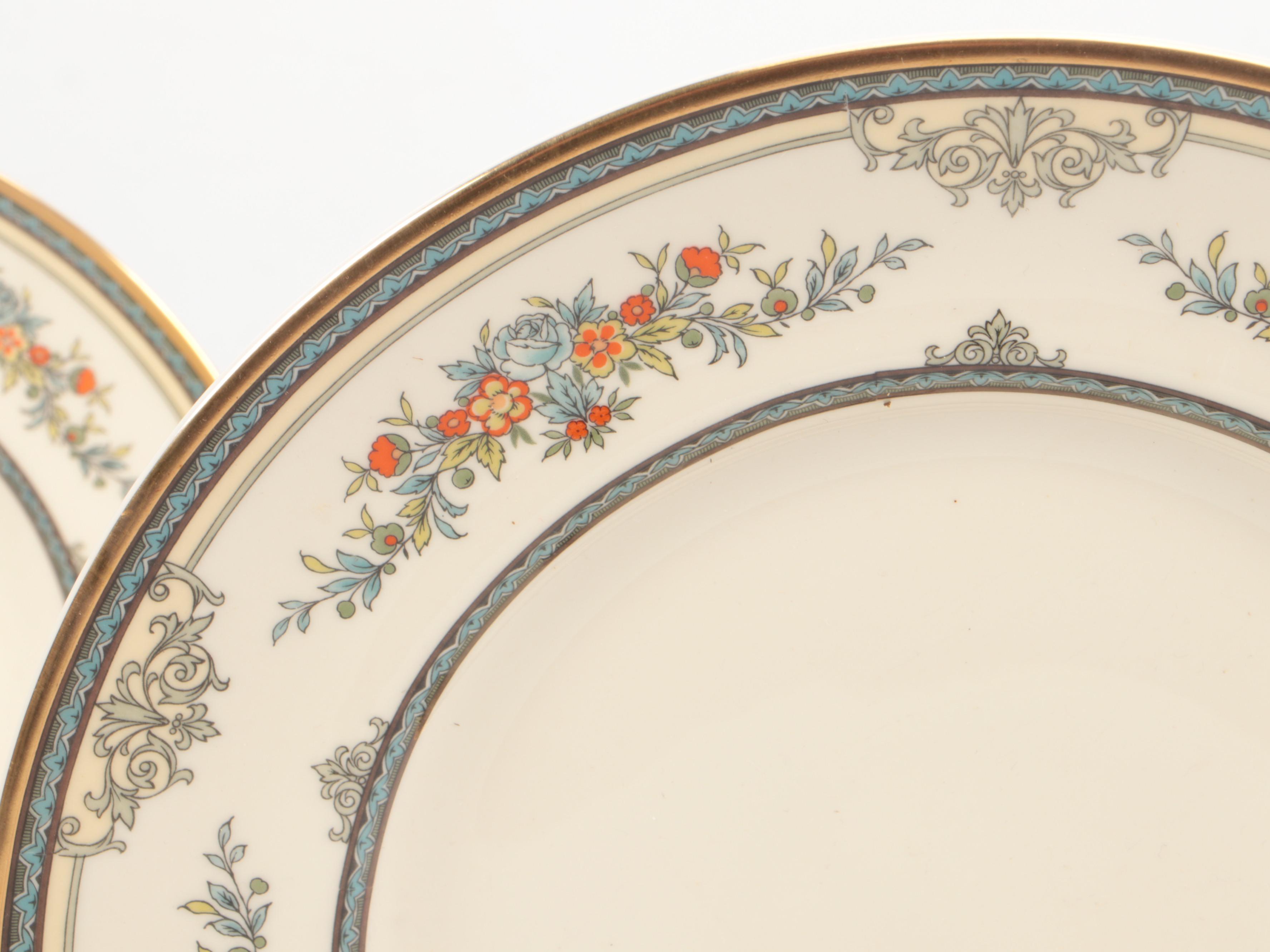 Minton "Stanwood" Bone China with Lenox "Golden Gate" and Other Dinner Plates