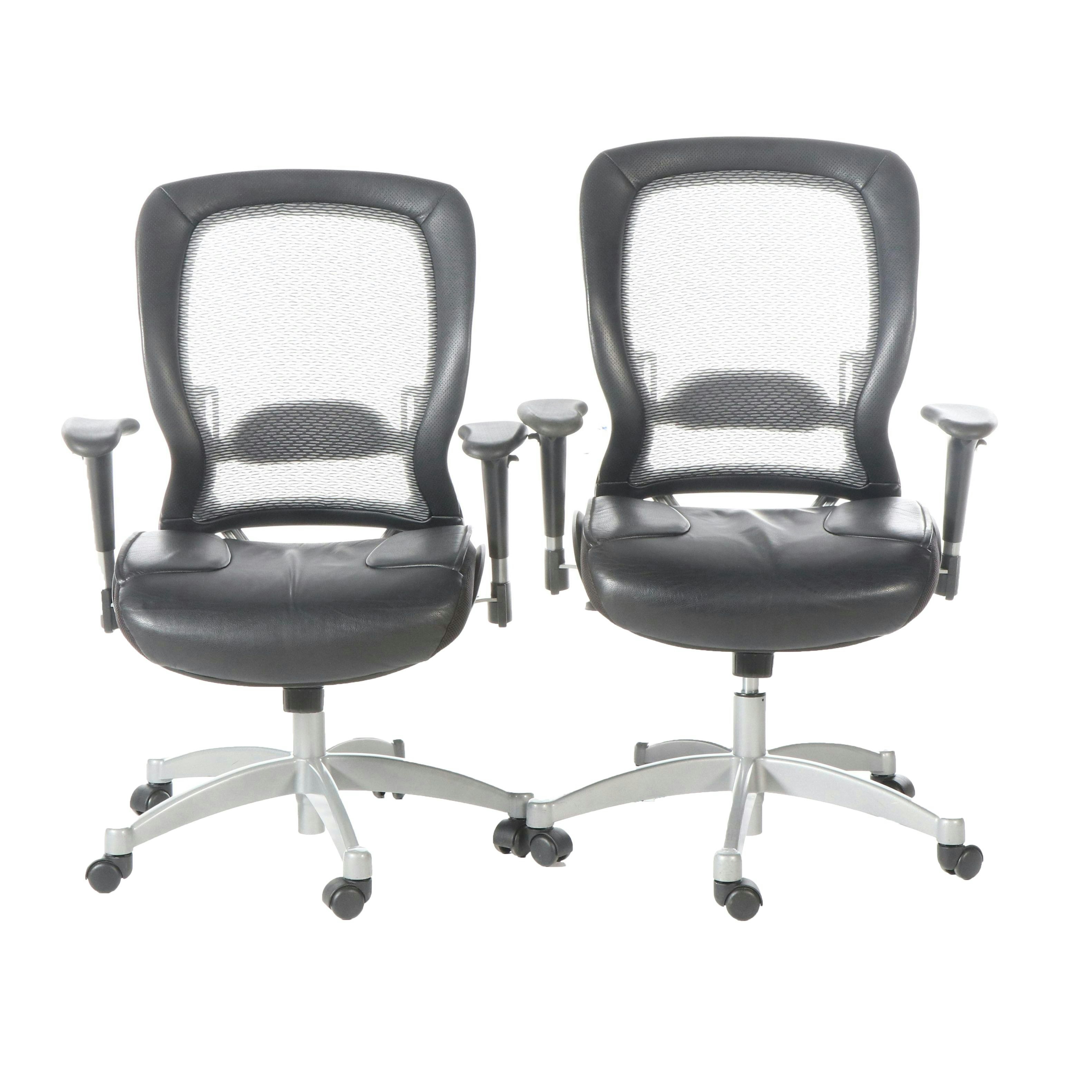 Pair of Office Star Products Ergonomic Office Chairs