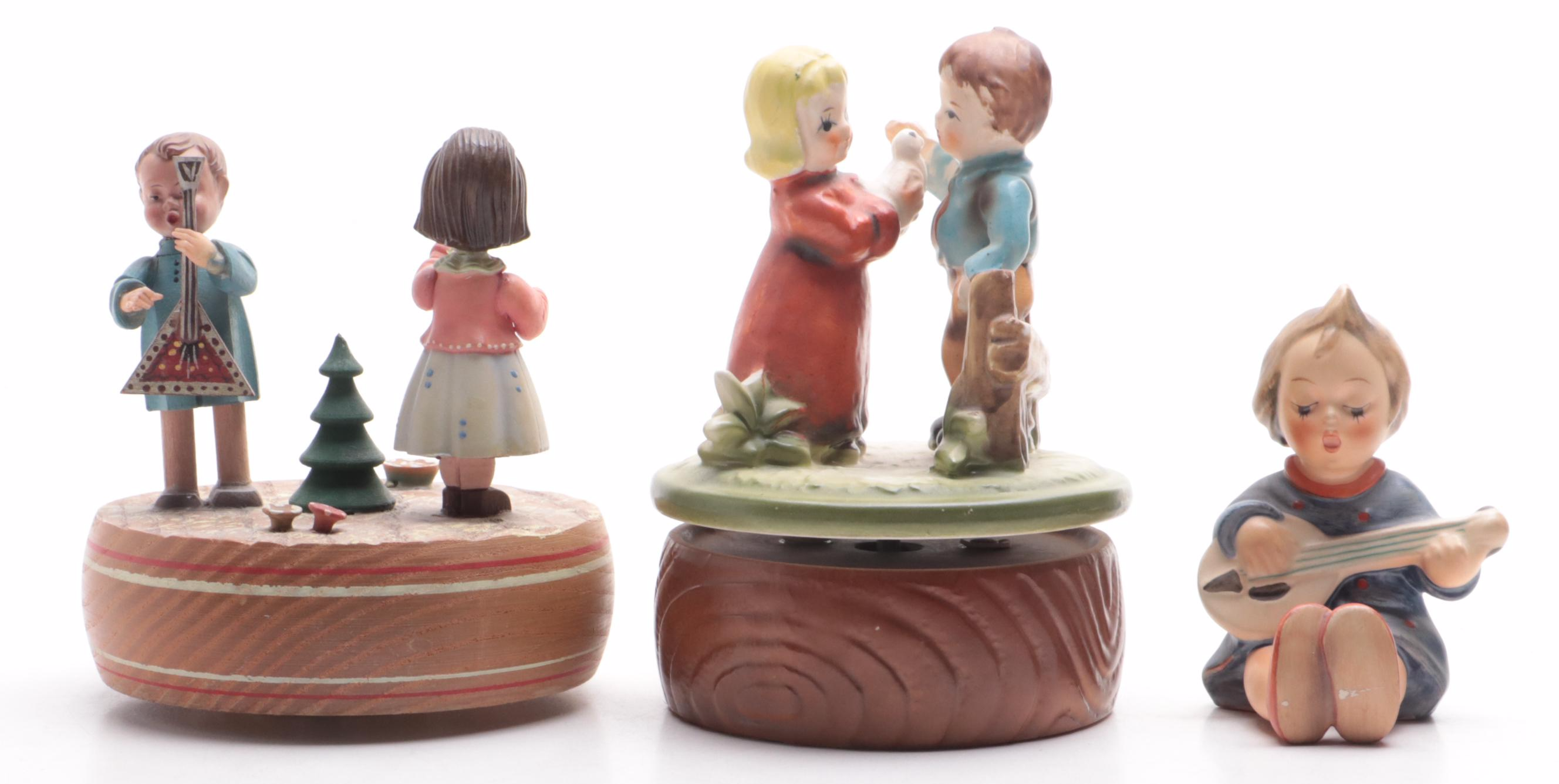 Goebel "Joyful" Porcelain Figurine with Other Musical Figurines