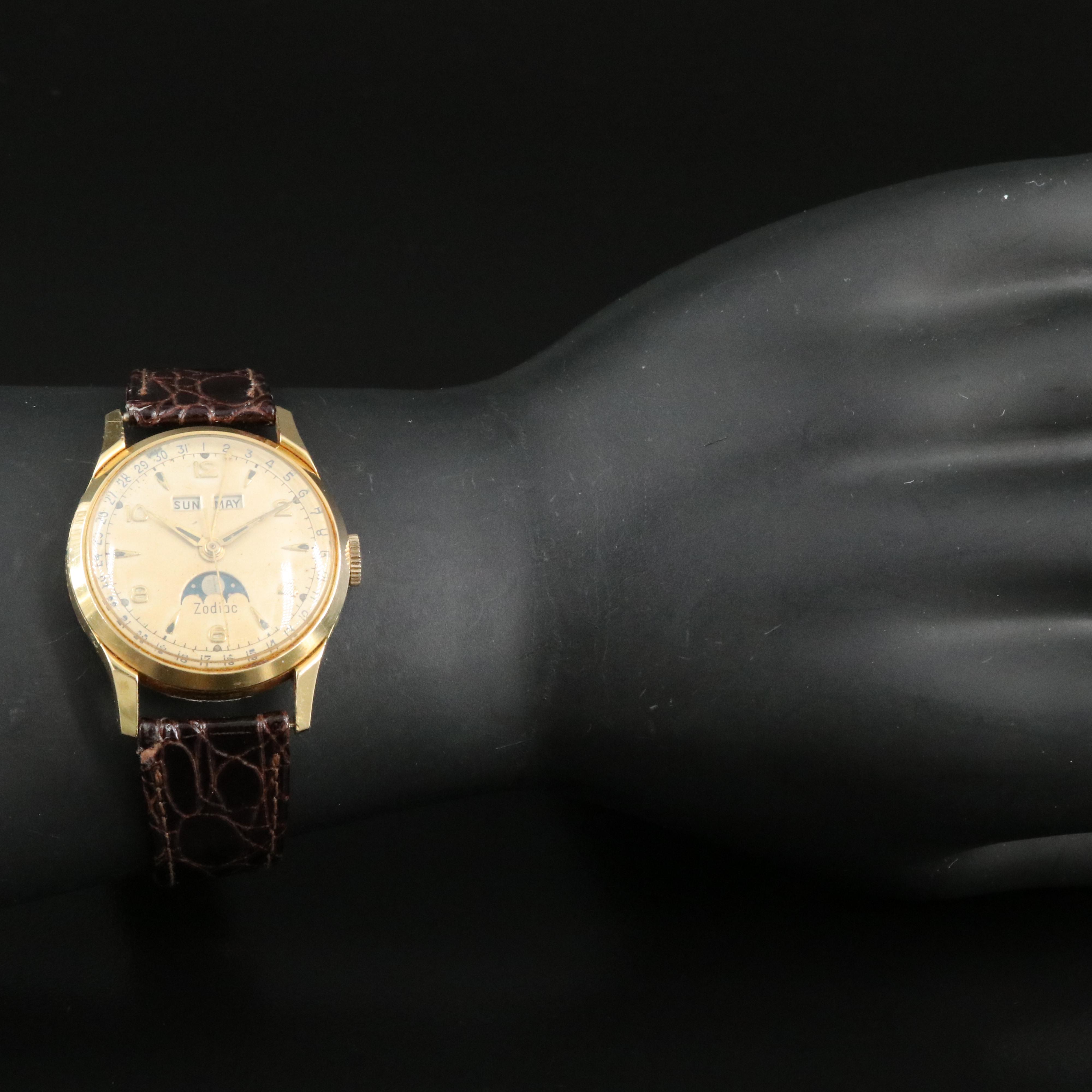 Zodiac Triple Calendar Moonphase Watch