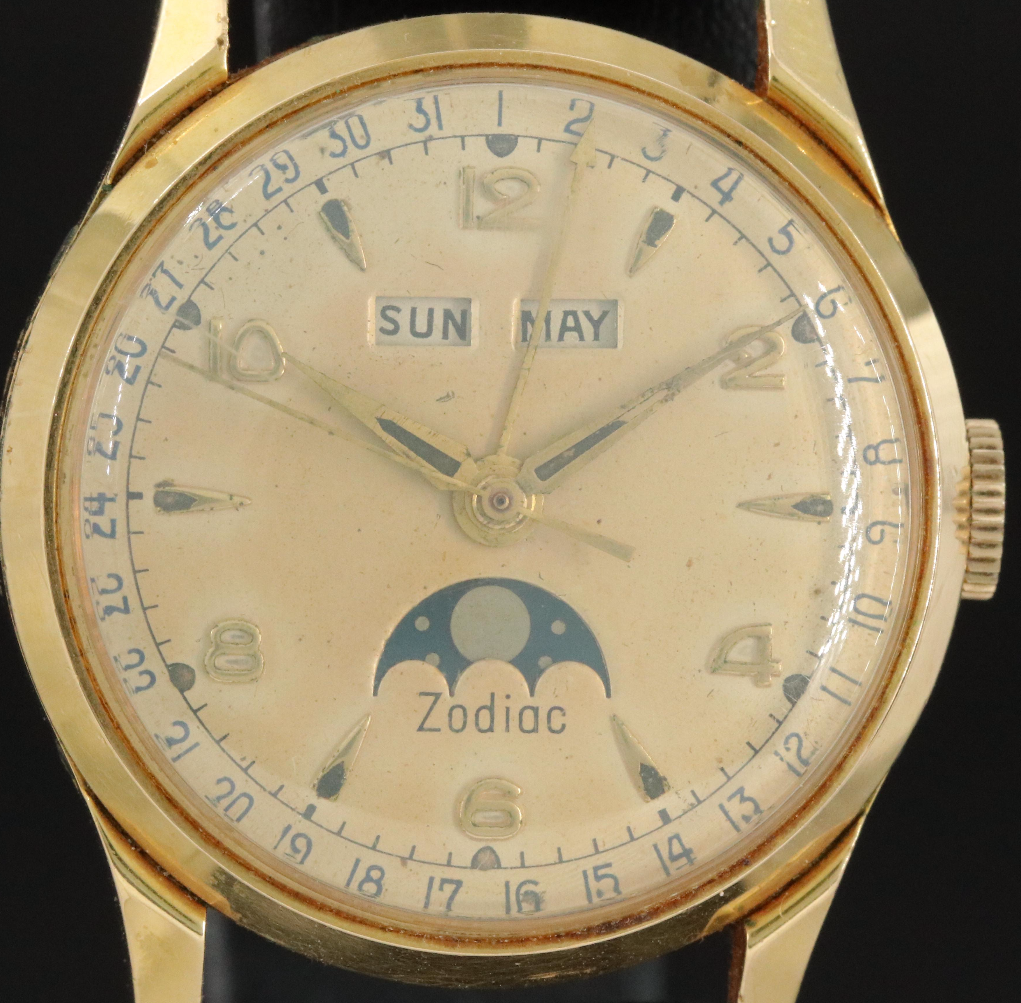 Zodiac Triple Calendar Moonphase Watch