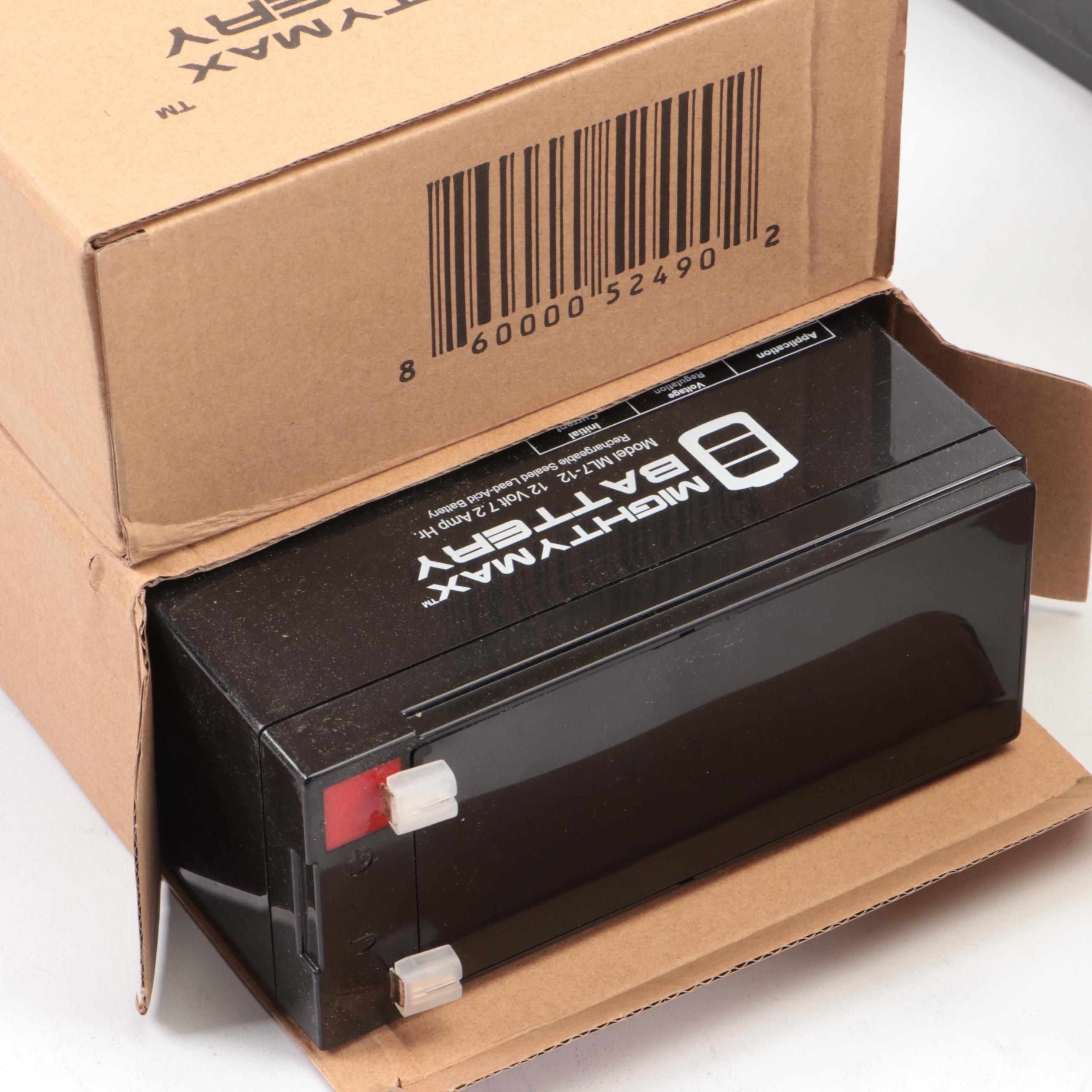 Mighty Max ML712 Portable Batteries with APC BackUPS 550 Power Strips