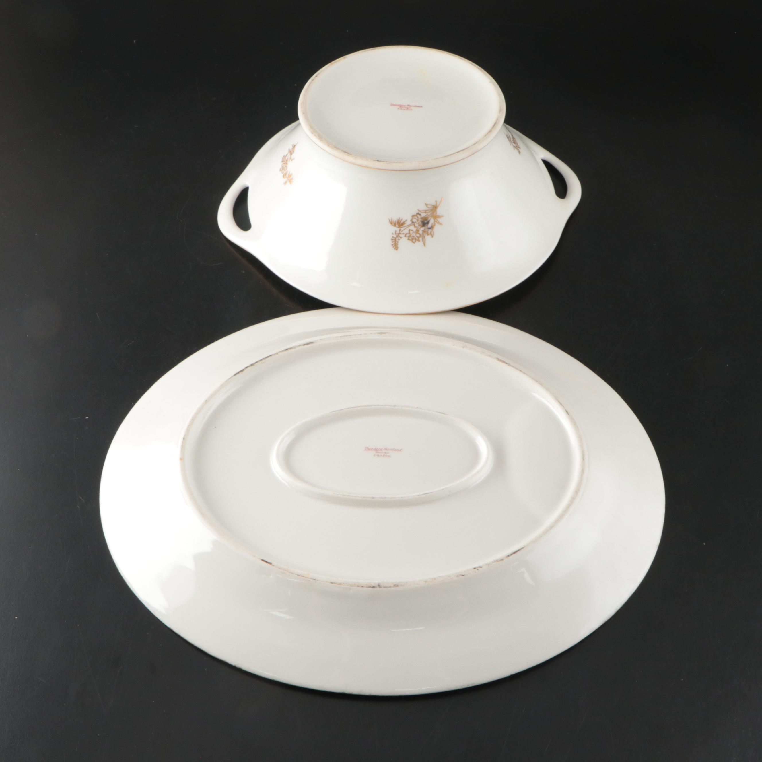 Vignaud and More Gilt Porcelain Dinnerware, Late 19th-Early 20th C.