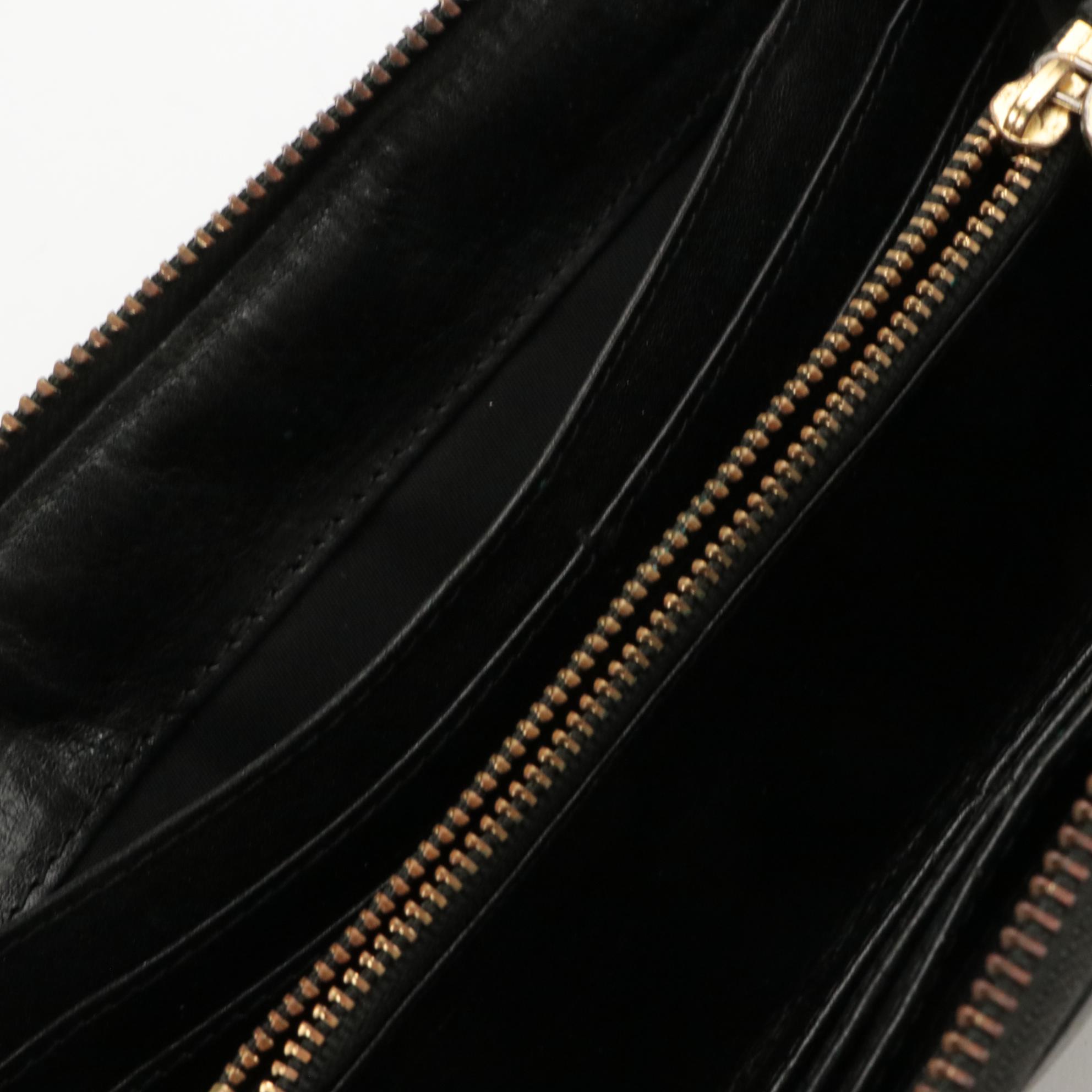 Tory Burch Logo Zip-Around Leather Wallets and Saffiano Leather Card Case