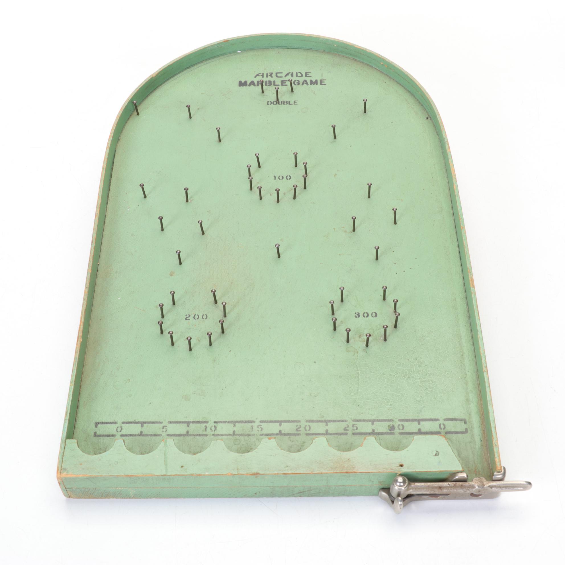 Arcade "Marble Game" Tabletop Pinball Game, Early 20th Century