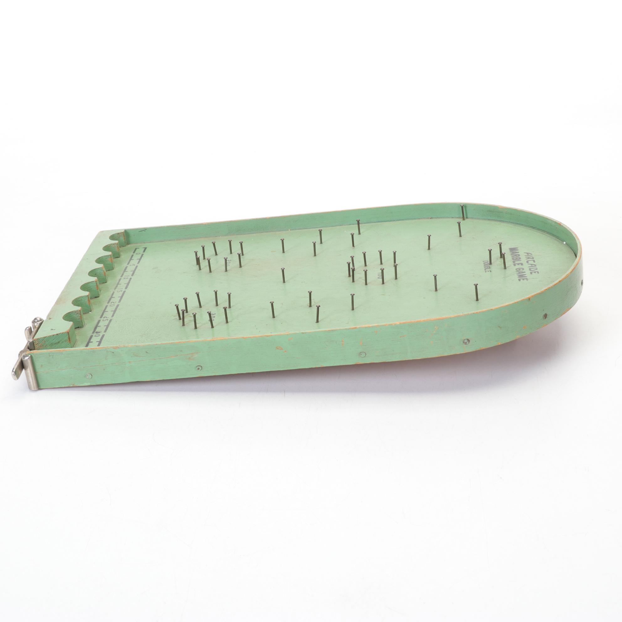 Arcade "Marble Game" Tabletop Pinball Game, Early 20th Century