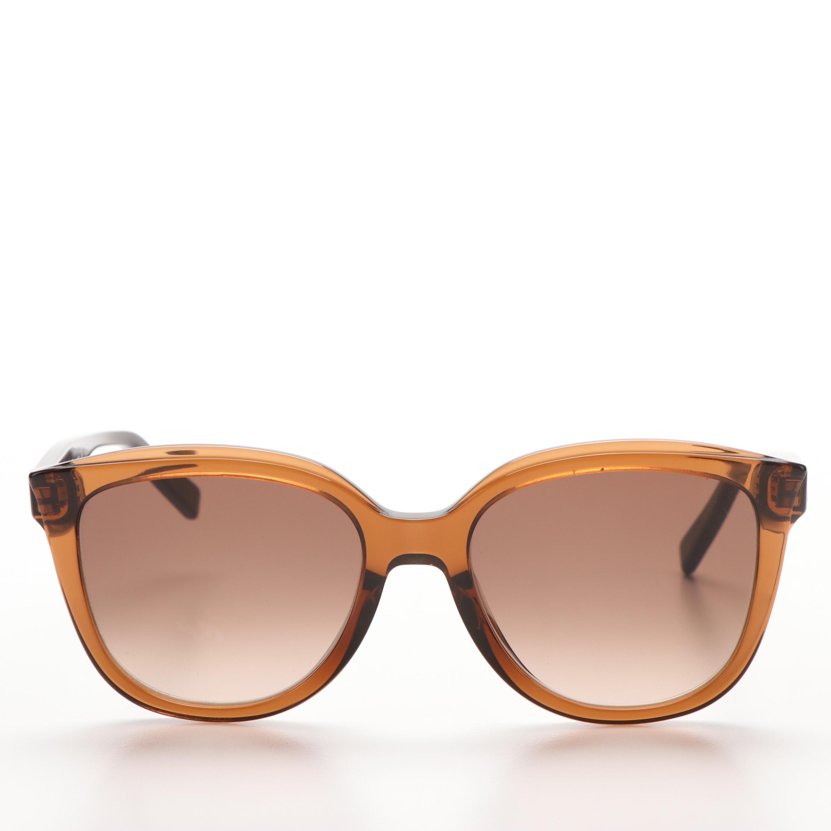 Salvatore Ferragamo SF977S Crystal Brown Sunglasses with Gradient Lenses