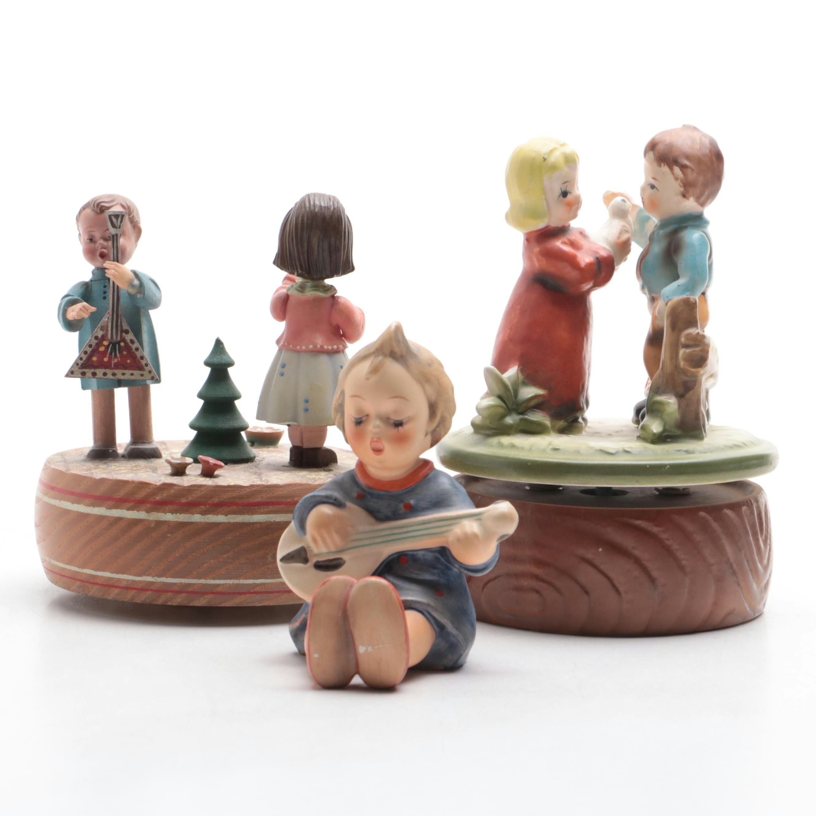 Goebel "Joyful" Porcelain Figurine with Other Musical Figurines