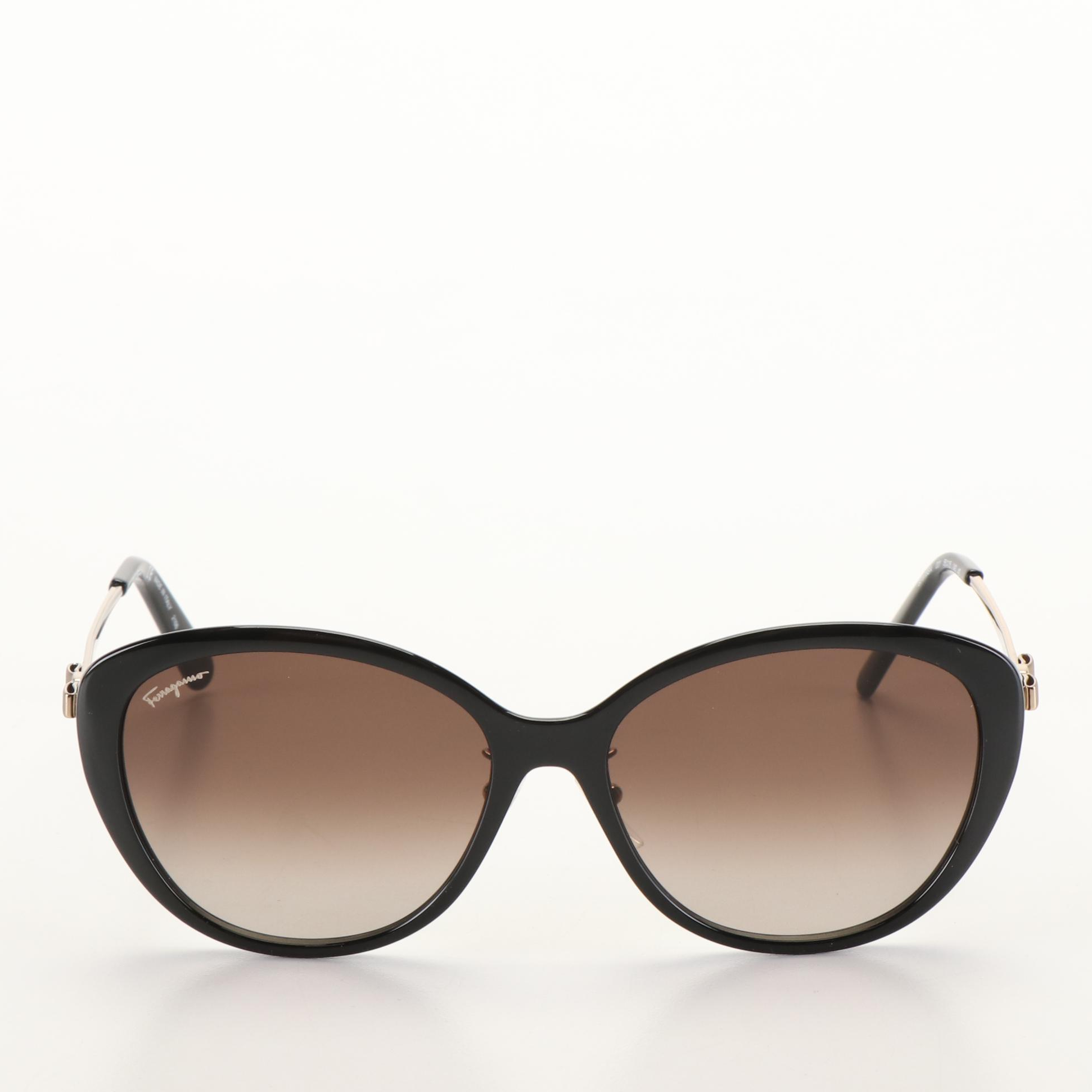 Salvatore Ferragamo SF973SA Brown Gradient and Black Frame Sunglasses