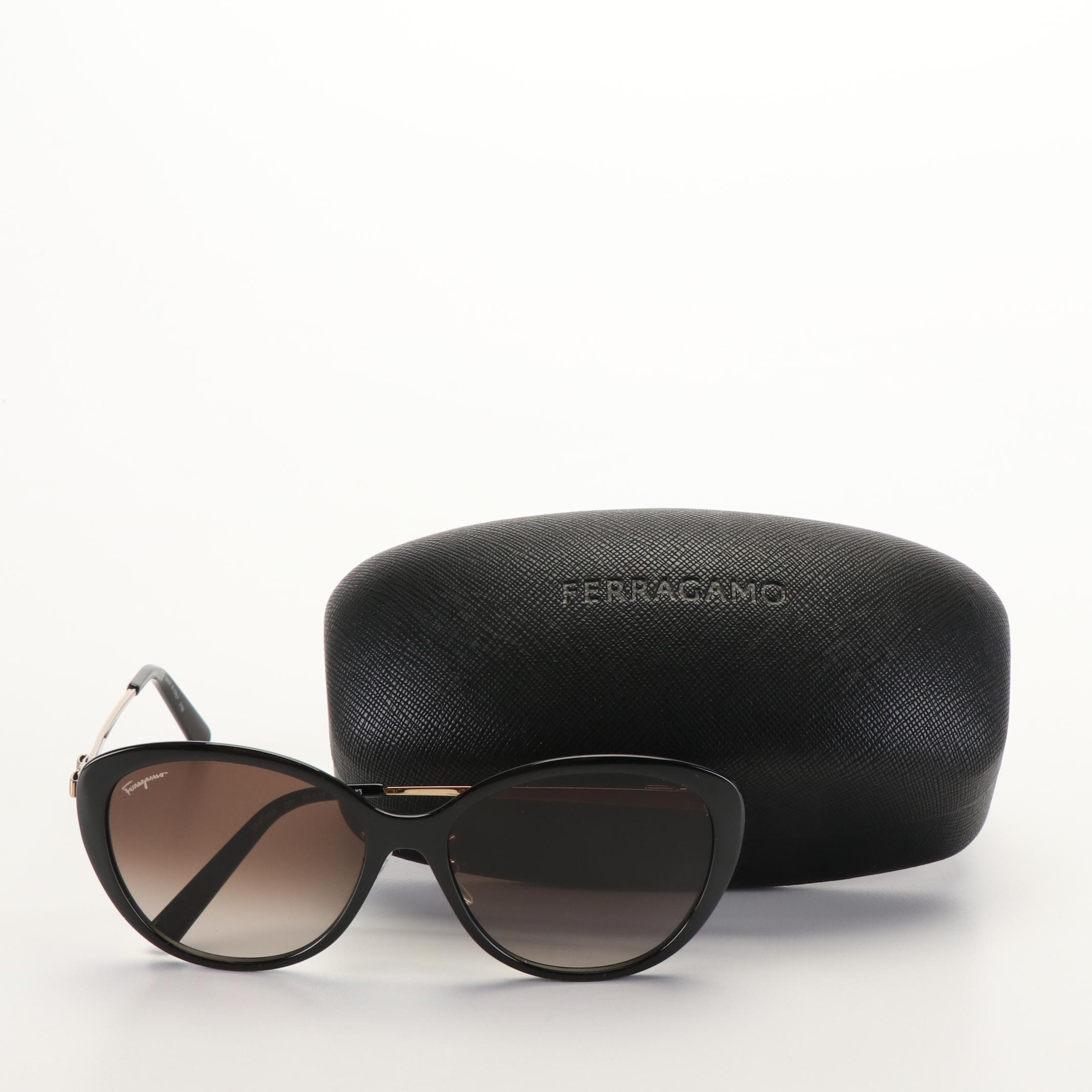 Salvatore Ferragamo SF973SA Brown Gradient and Black Frame Sunglasses