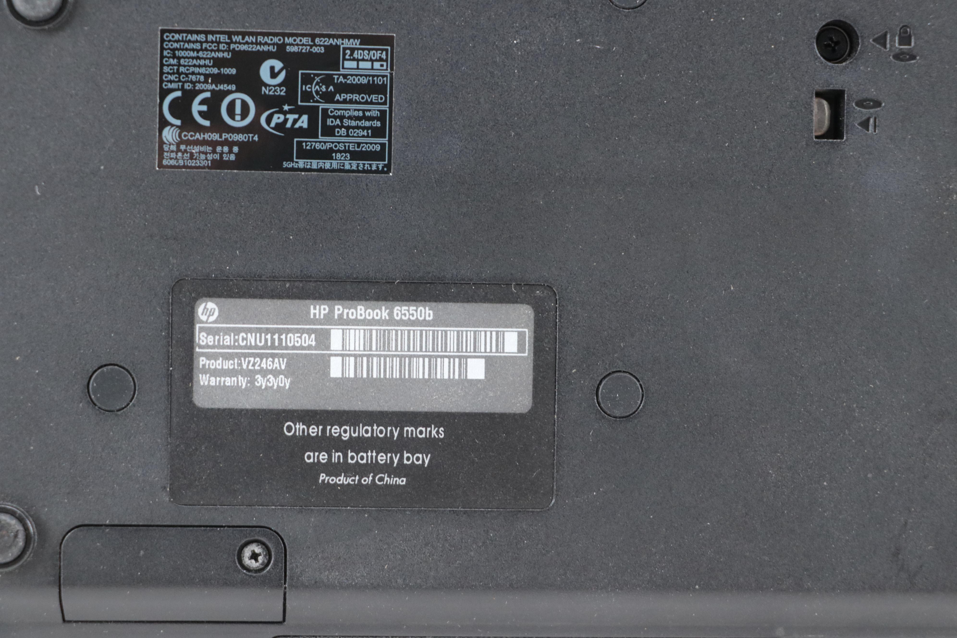 HP ProBook 6550b 15.6" 4GB Memory Notebook PC with Docking Station