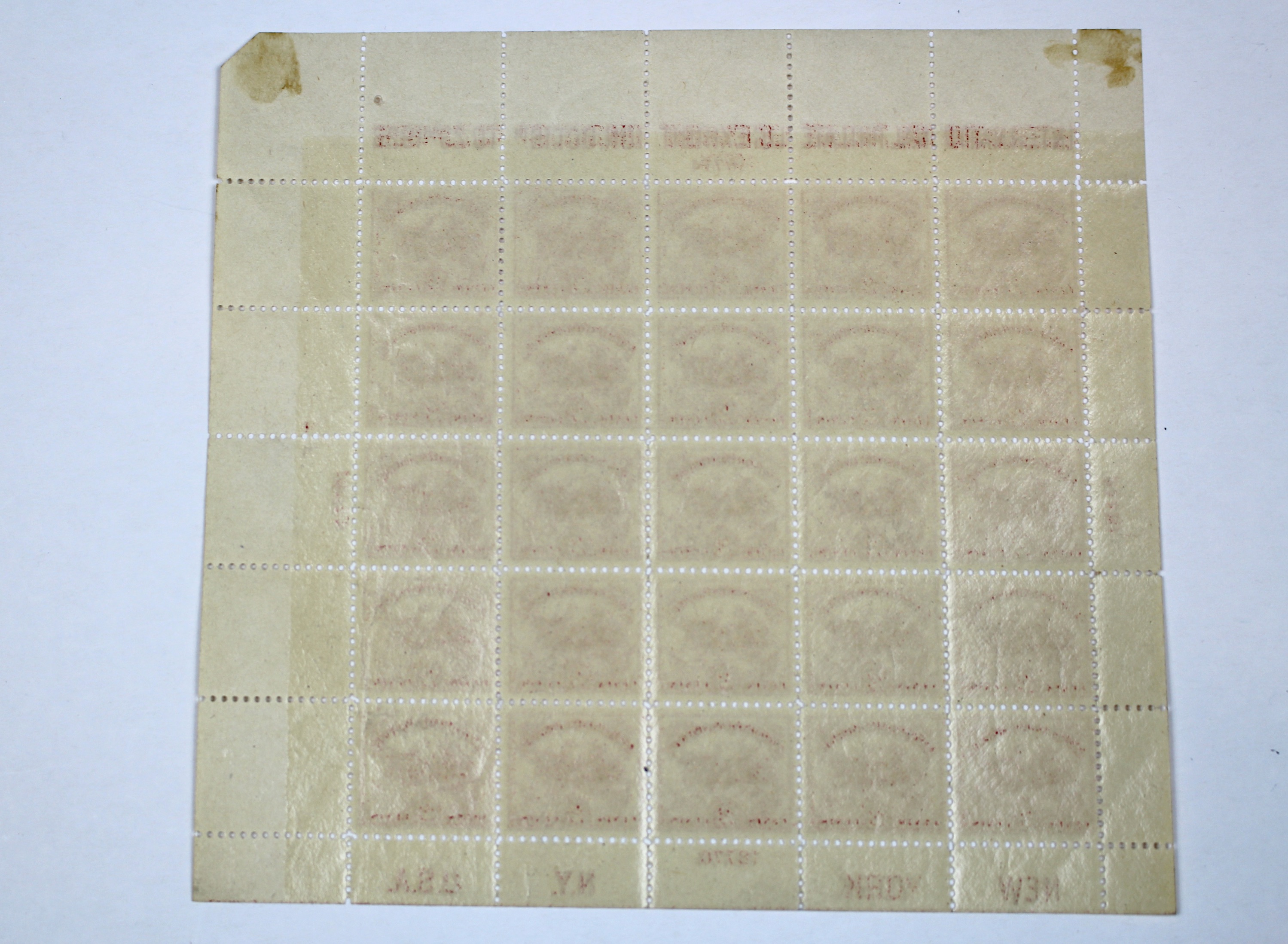 Scott #630 1926 White Plains Souvenir Stamp Sheet