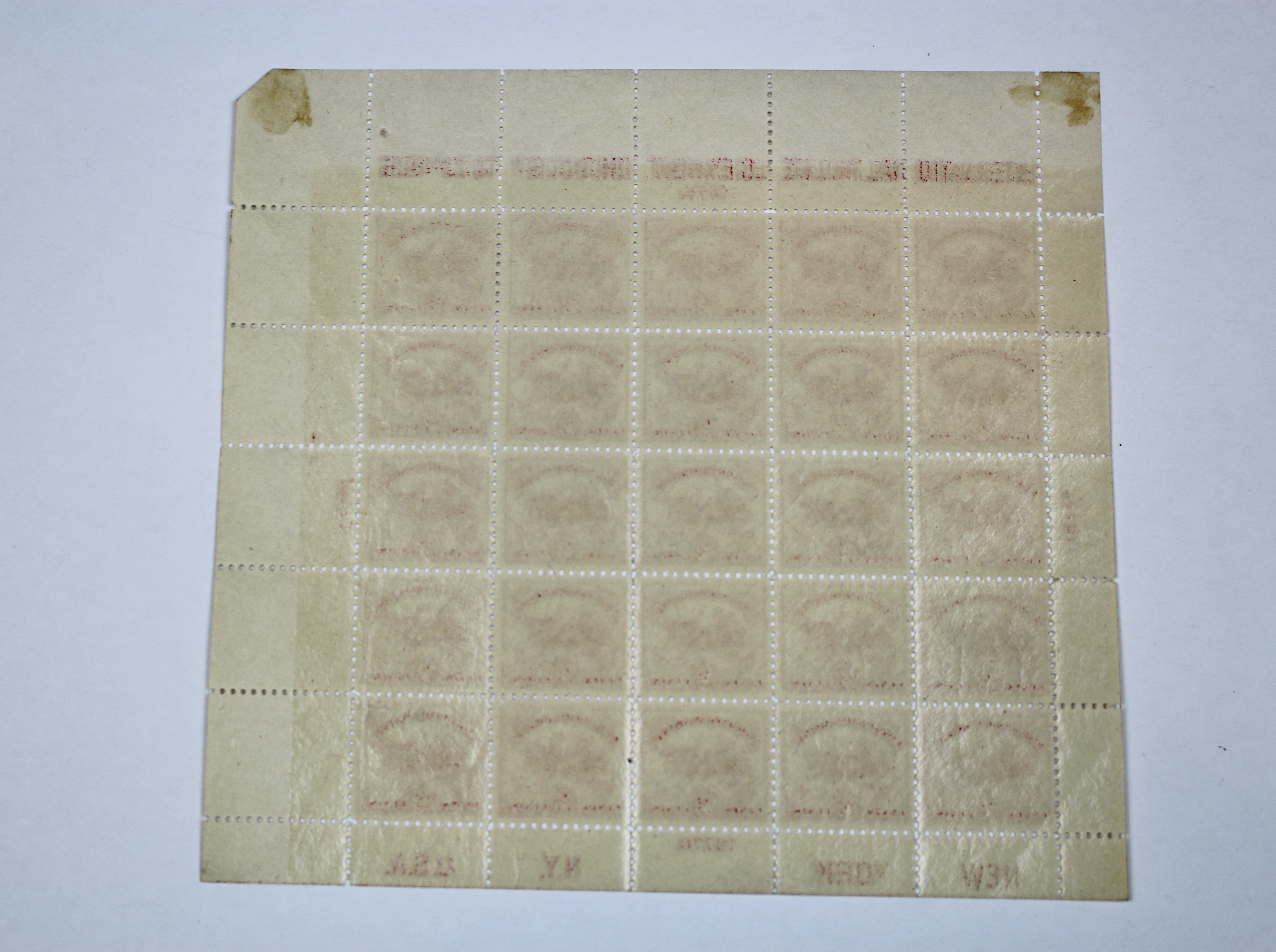 Scott #630 1926 White Plains Souvenir Stamp Sheet