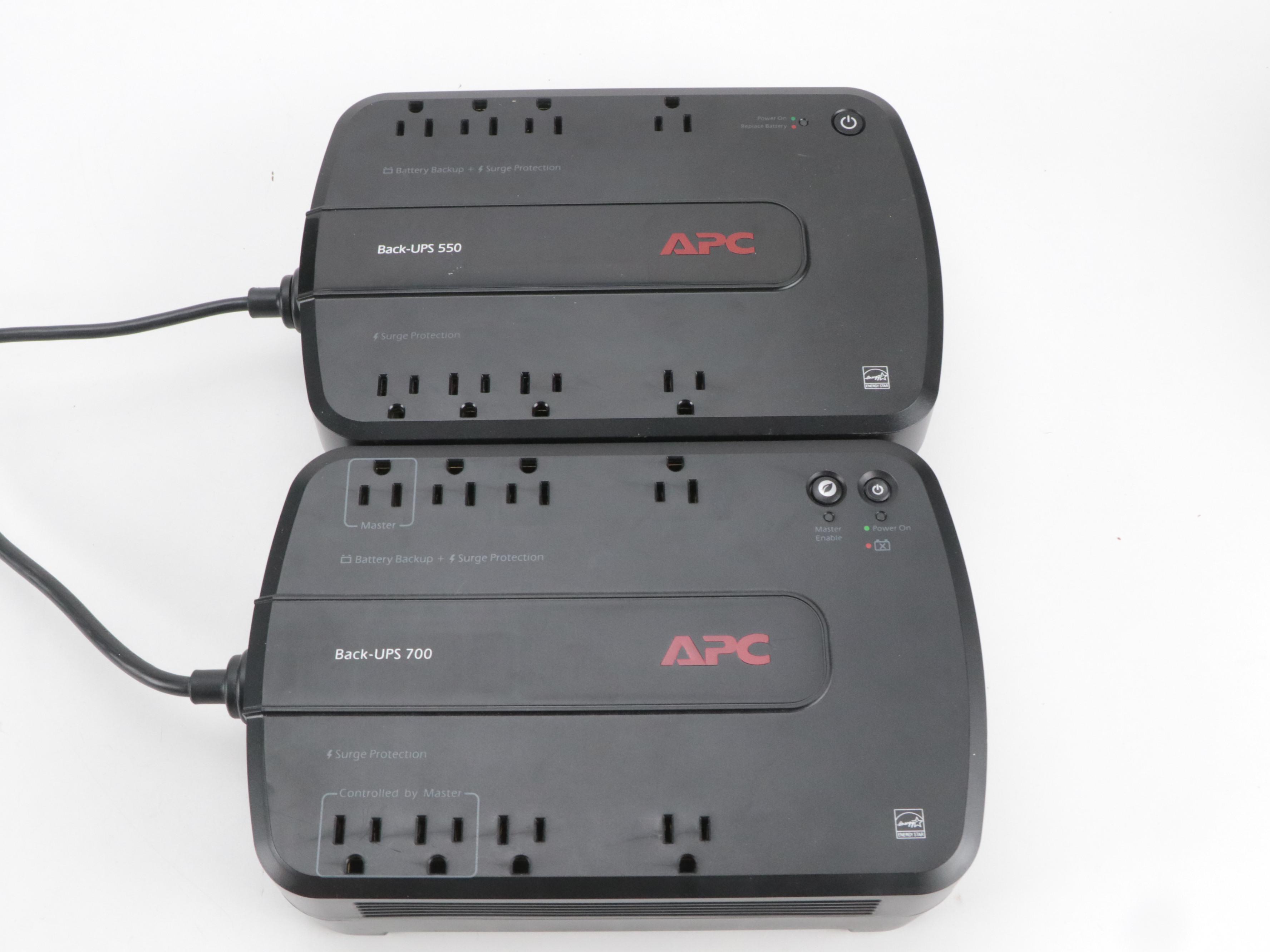 APC BackUPS 550 Power Strips with Mighty Max ML712 Portable Batteries