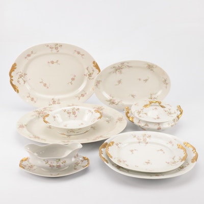 M. Redon Limoges Porcelain Serving Pieces, Late 19th/ Early 20th Century