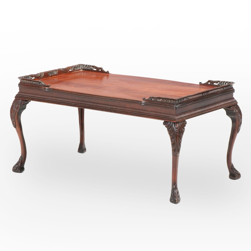 Chippendale Style Mahogany Coffee Table, Early to Mid-20th Century