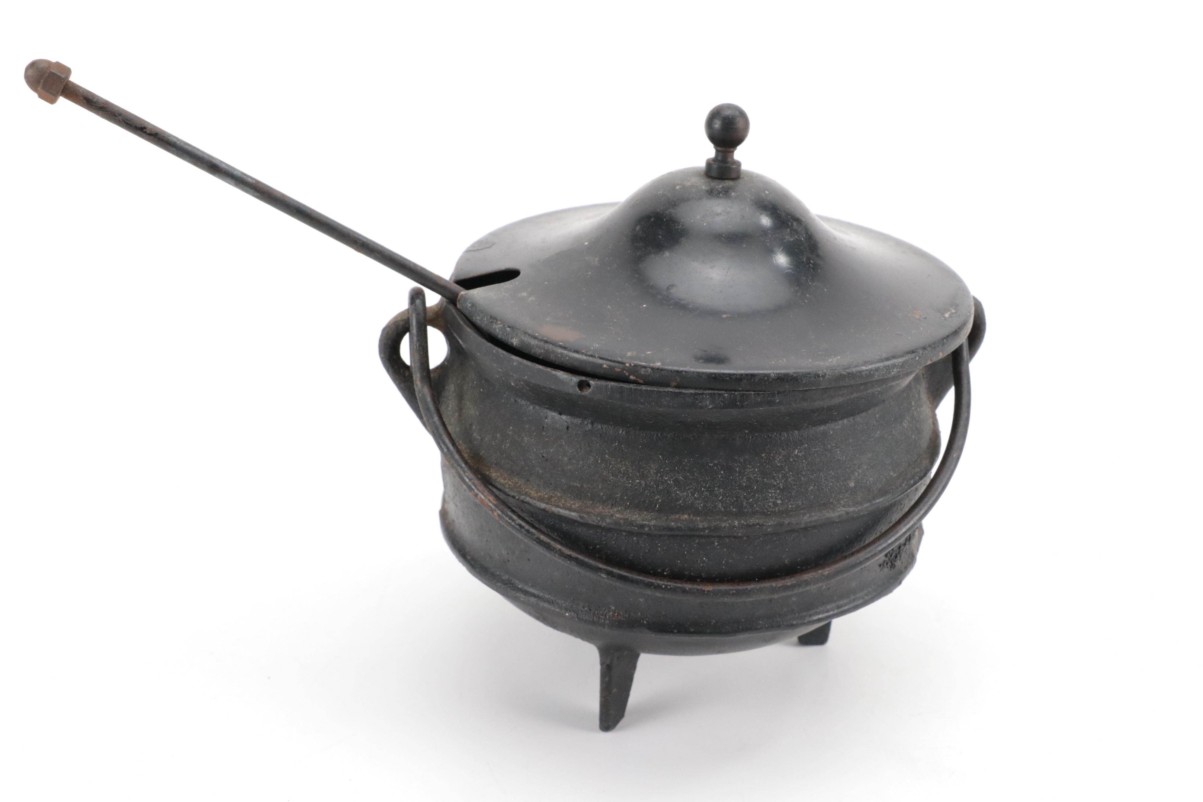 Cast Iron and Pumice Fire Starter, Antique