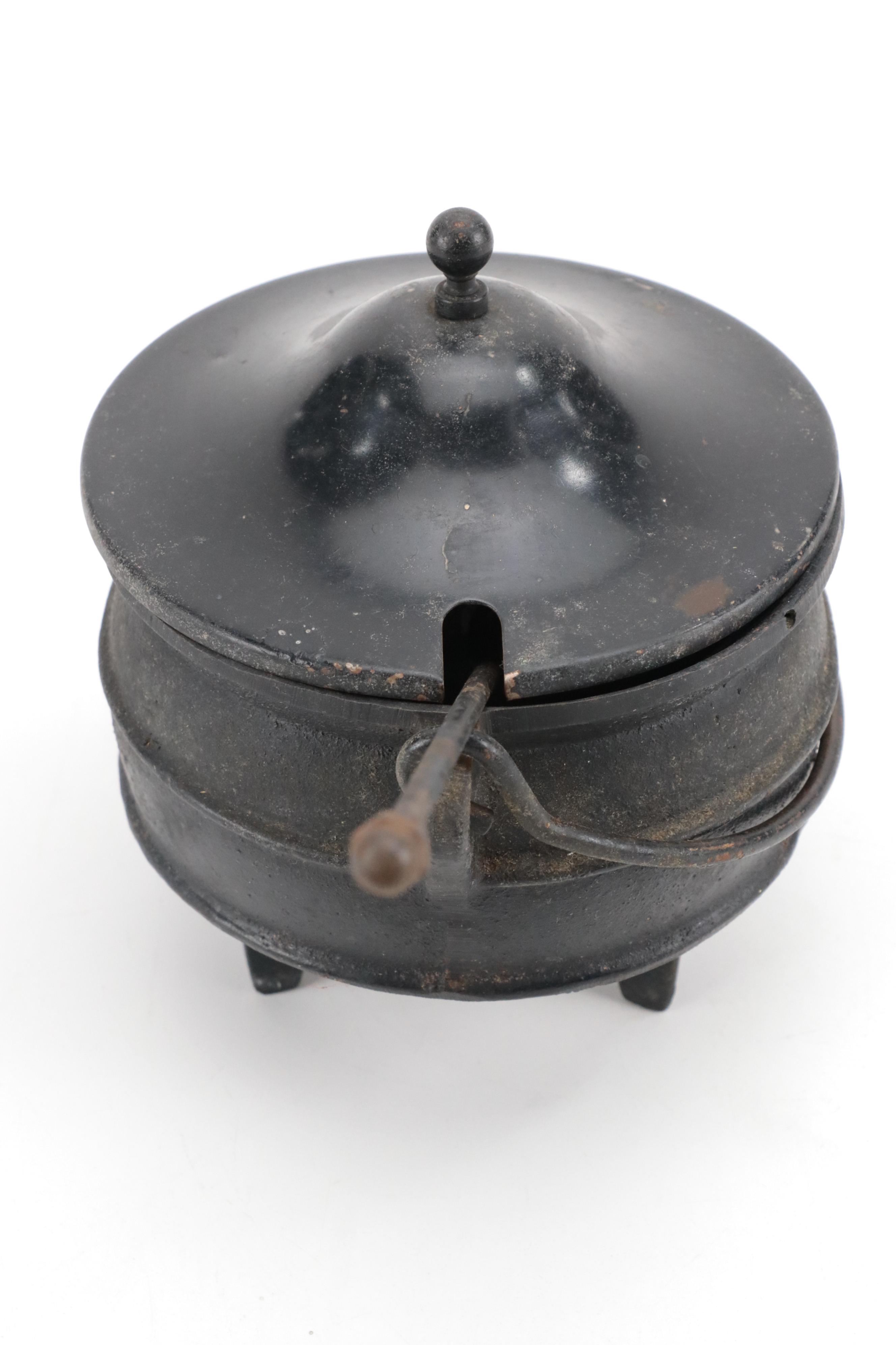 Cast Iron and Pumice Fire Starter, Antique
