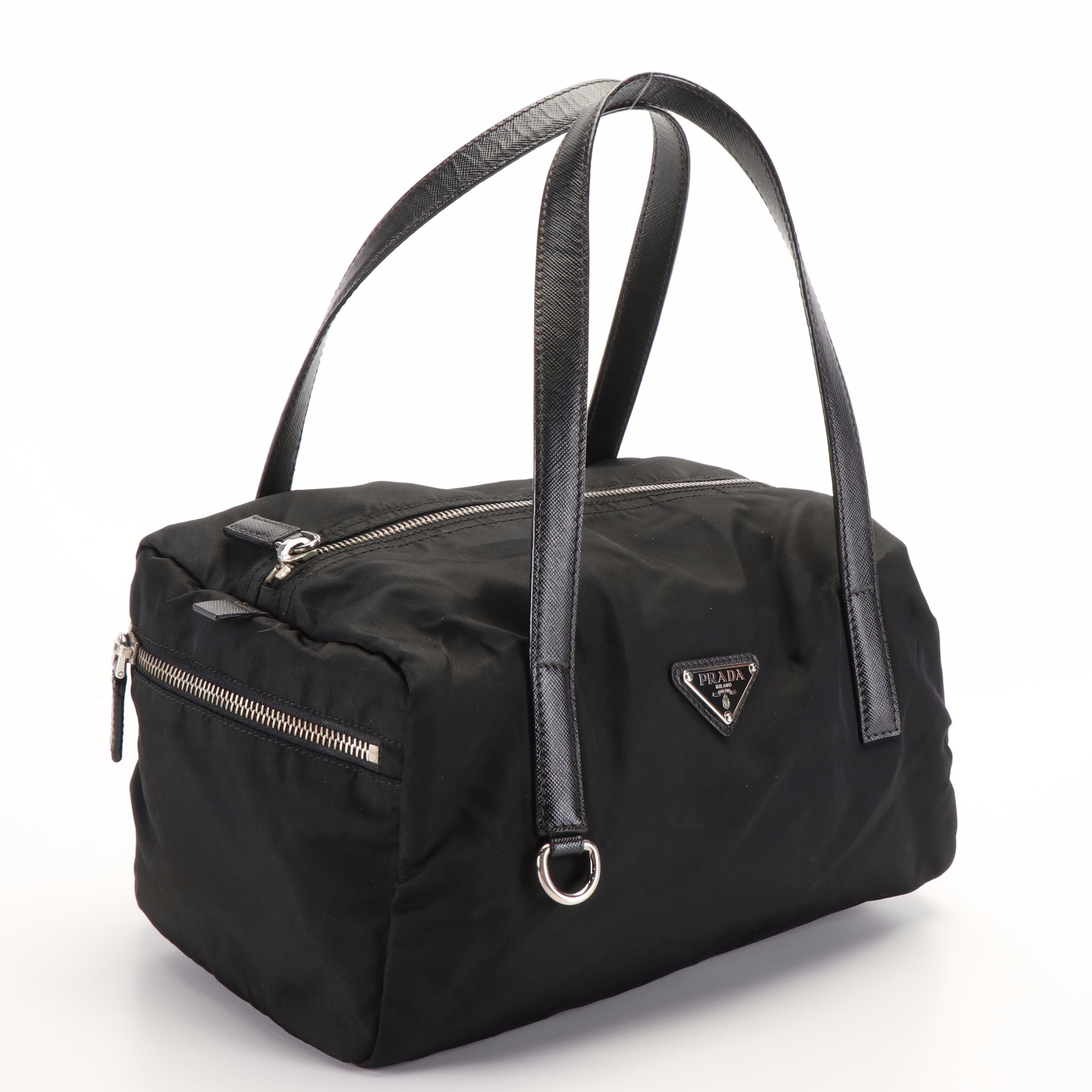 Prada Handbag in Tessuto Nylon and Saffiano Leather