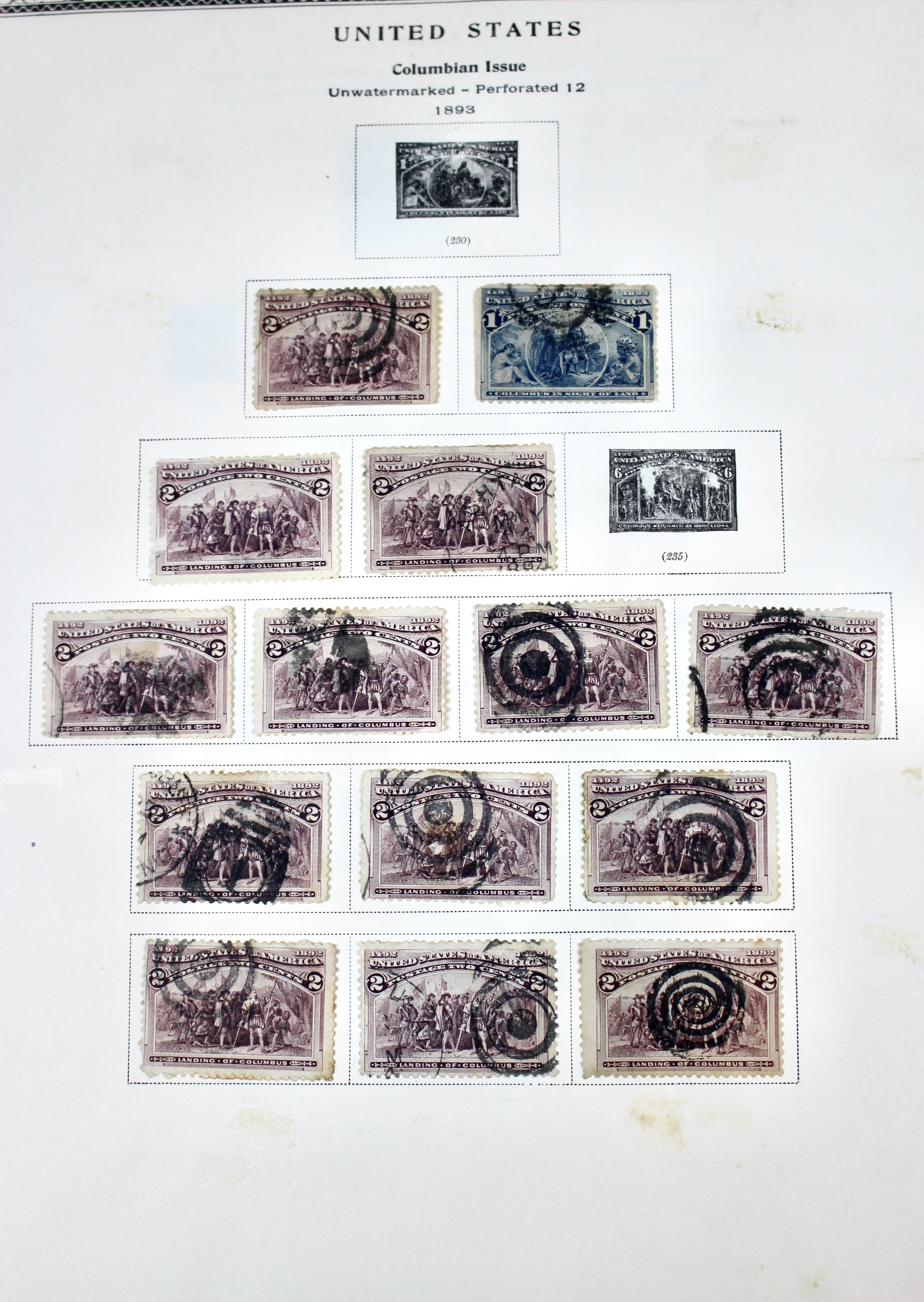 Used U.S. Postage Stamp Collection, 1873 to 1929