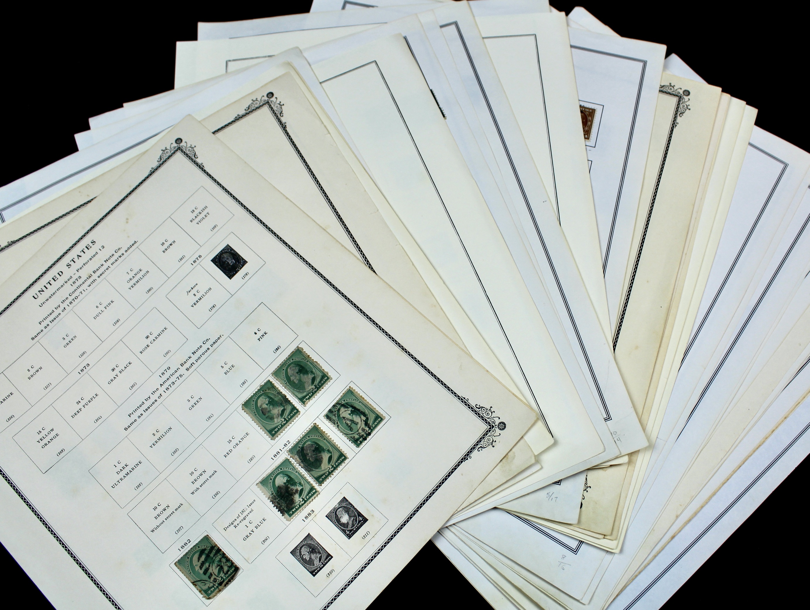 Used U.S. Postage Stamp Collection, 1873 to 1929