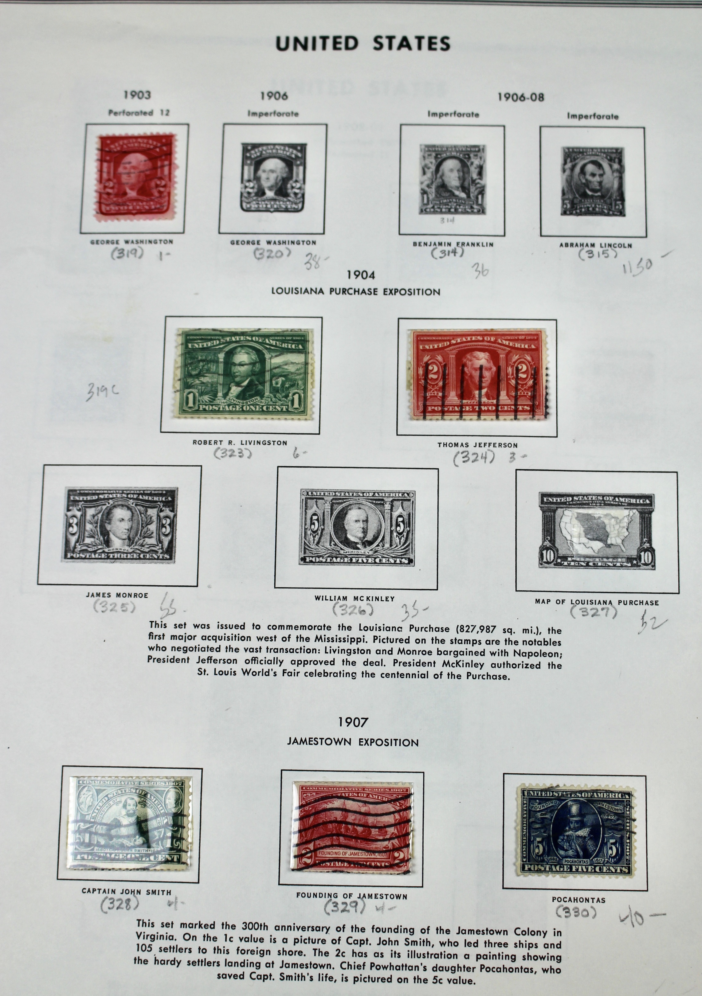 Used U.S. Postage Stamp Collection, 1873 to 1929