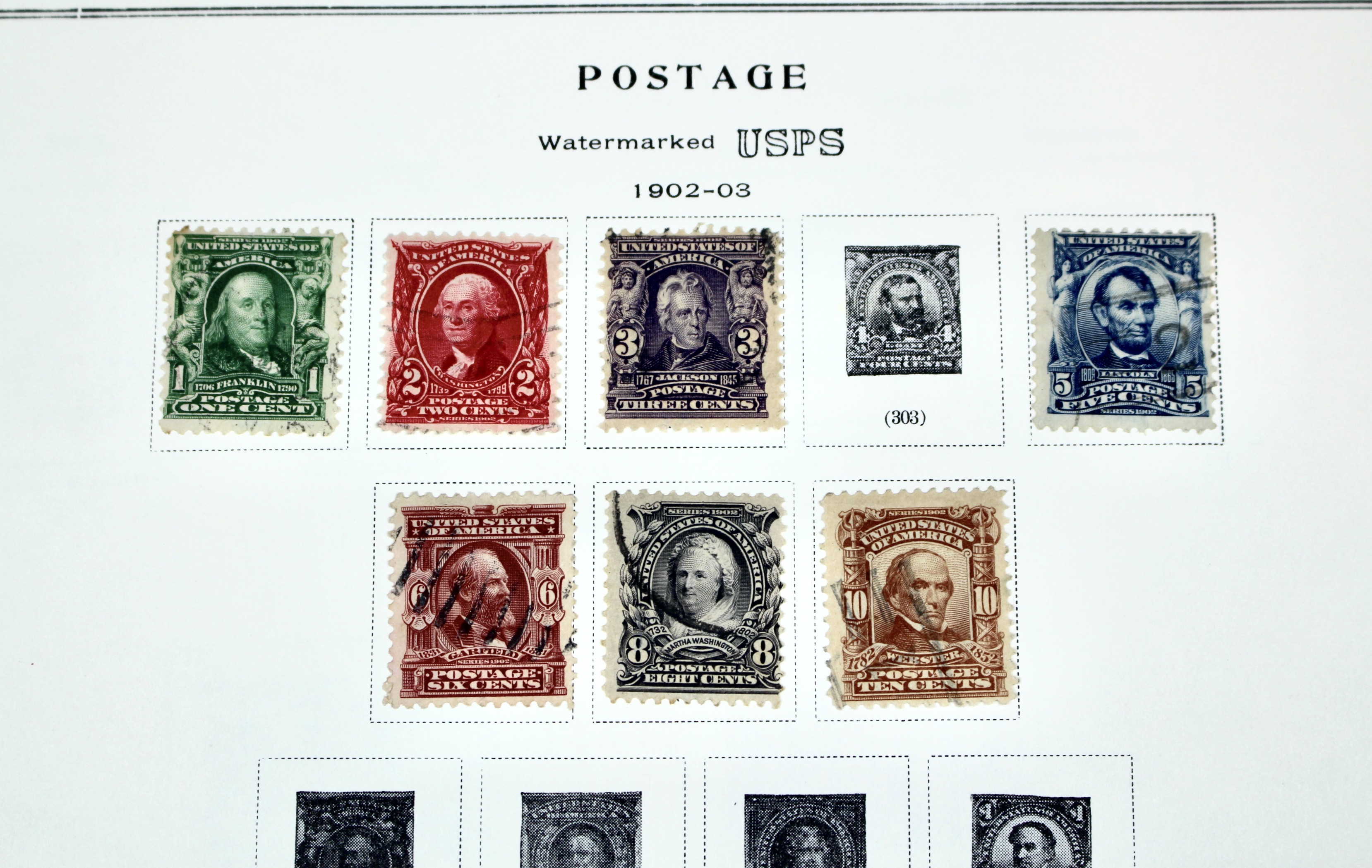 Used U.S. Postage Stamp Collection, 1873 to 1929