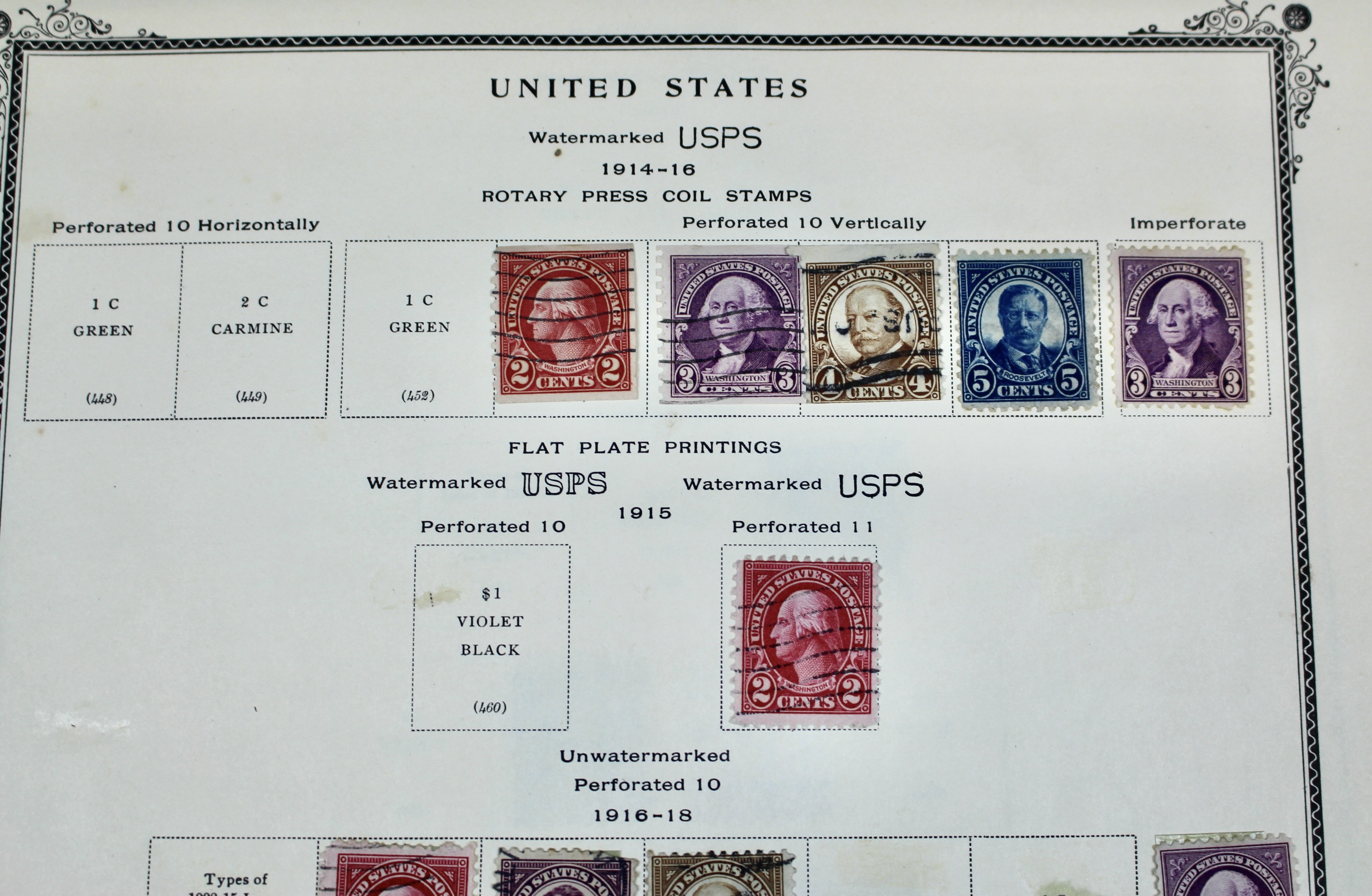 Used U.S. Postage Stamp Collection, 1873 to 1929