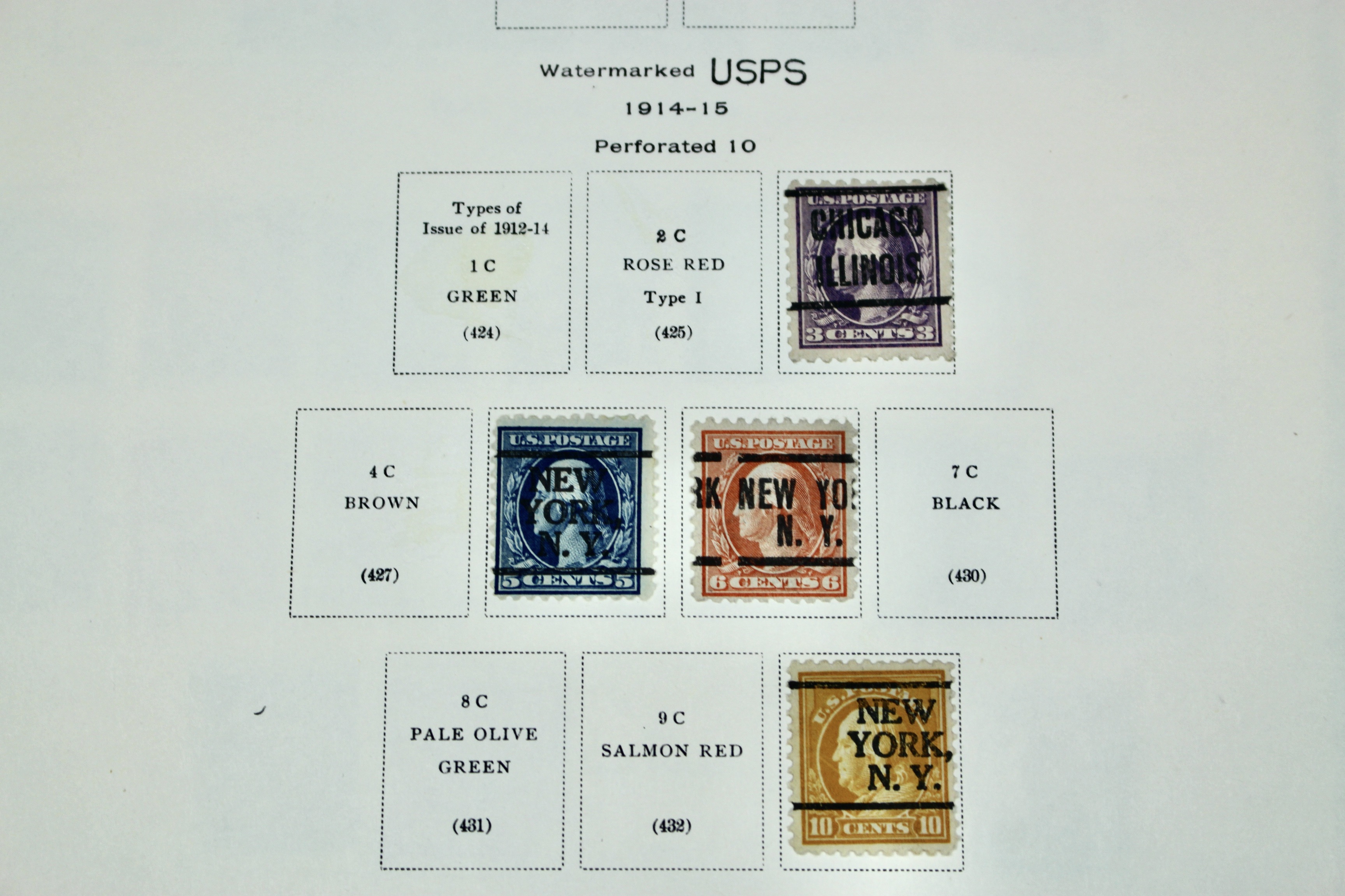 Used U.S. Postage Stamp Collection, 1873 to 1929