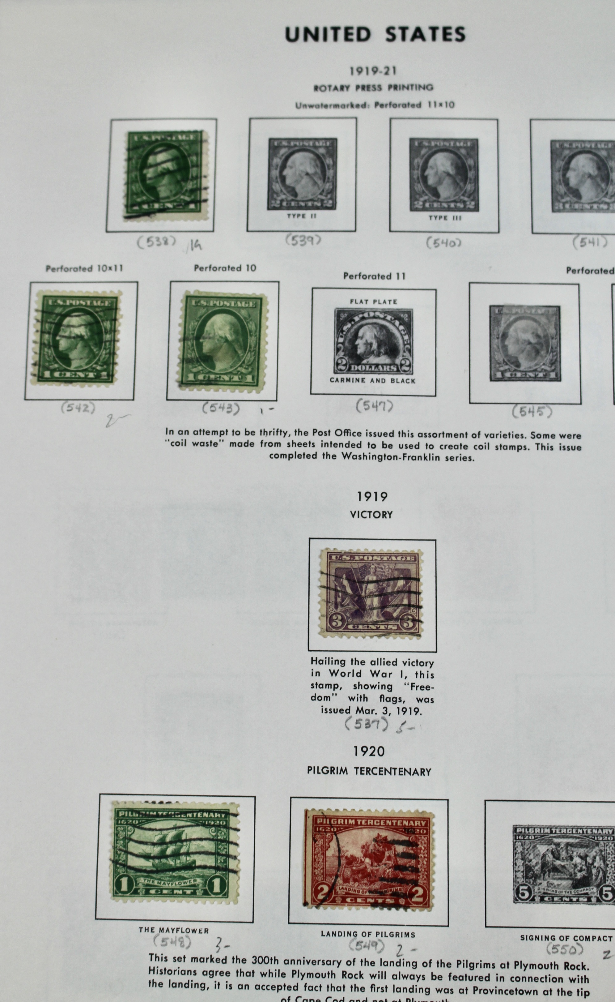 Used U.S. Postage Stamp Collection, 1873 to 1929