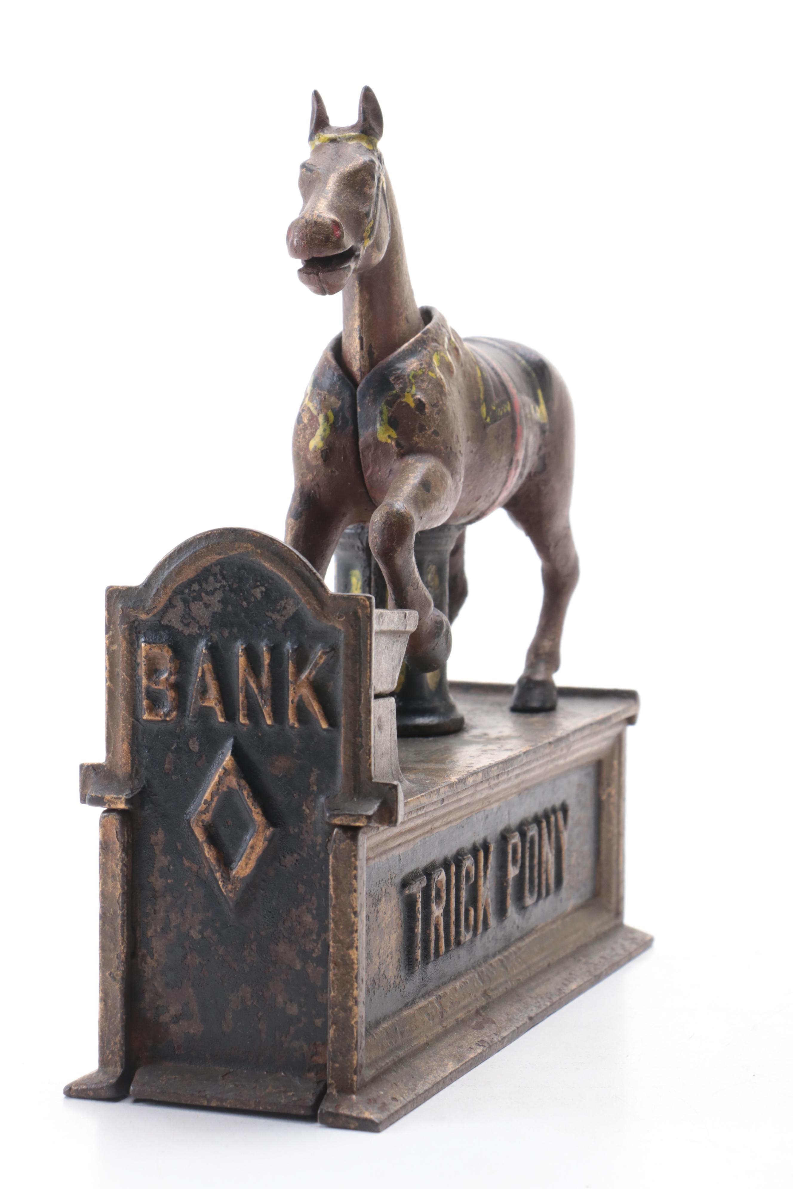 Shepard Hardware Co. "Trick Pony" Cast Iron Mechanical Bank, Late 19th Century