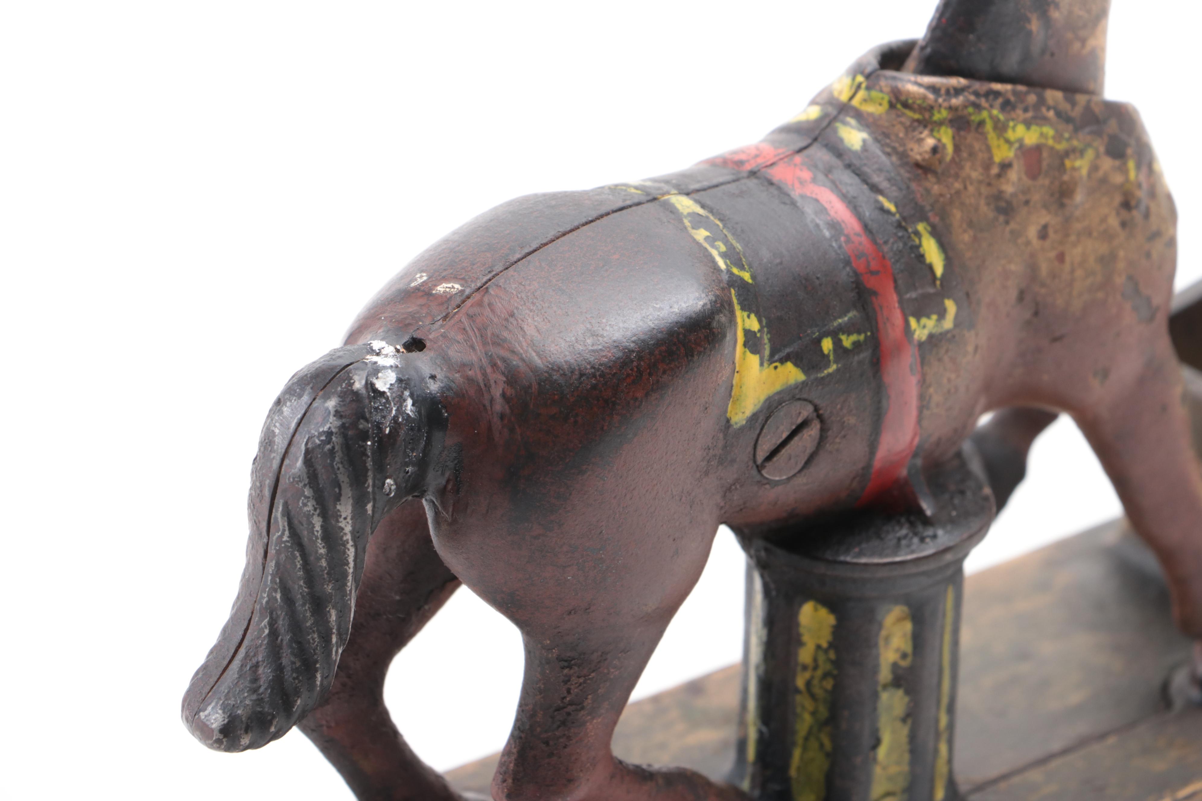 Shepard Hardware Co. "Trick Pony" Cast Iron Mechanical Bank, Late 19th Century