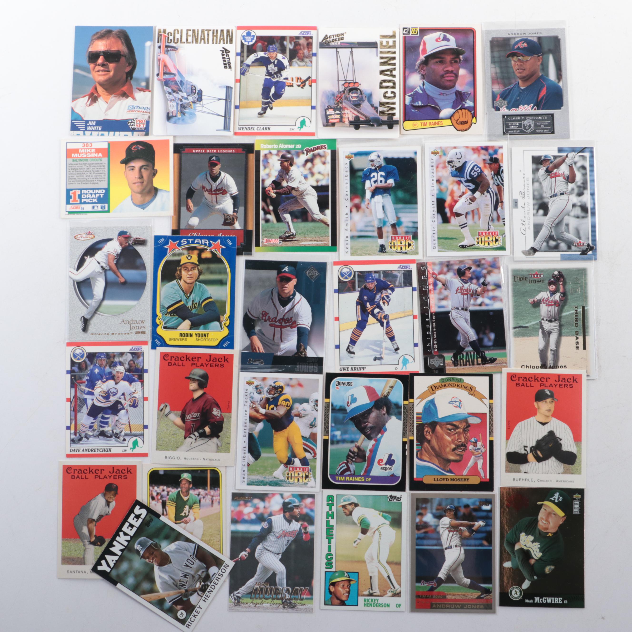 Donruss with Other Sports Cards Featuring Chipper Jones and More, 1980s-2000s
