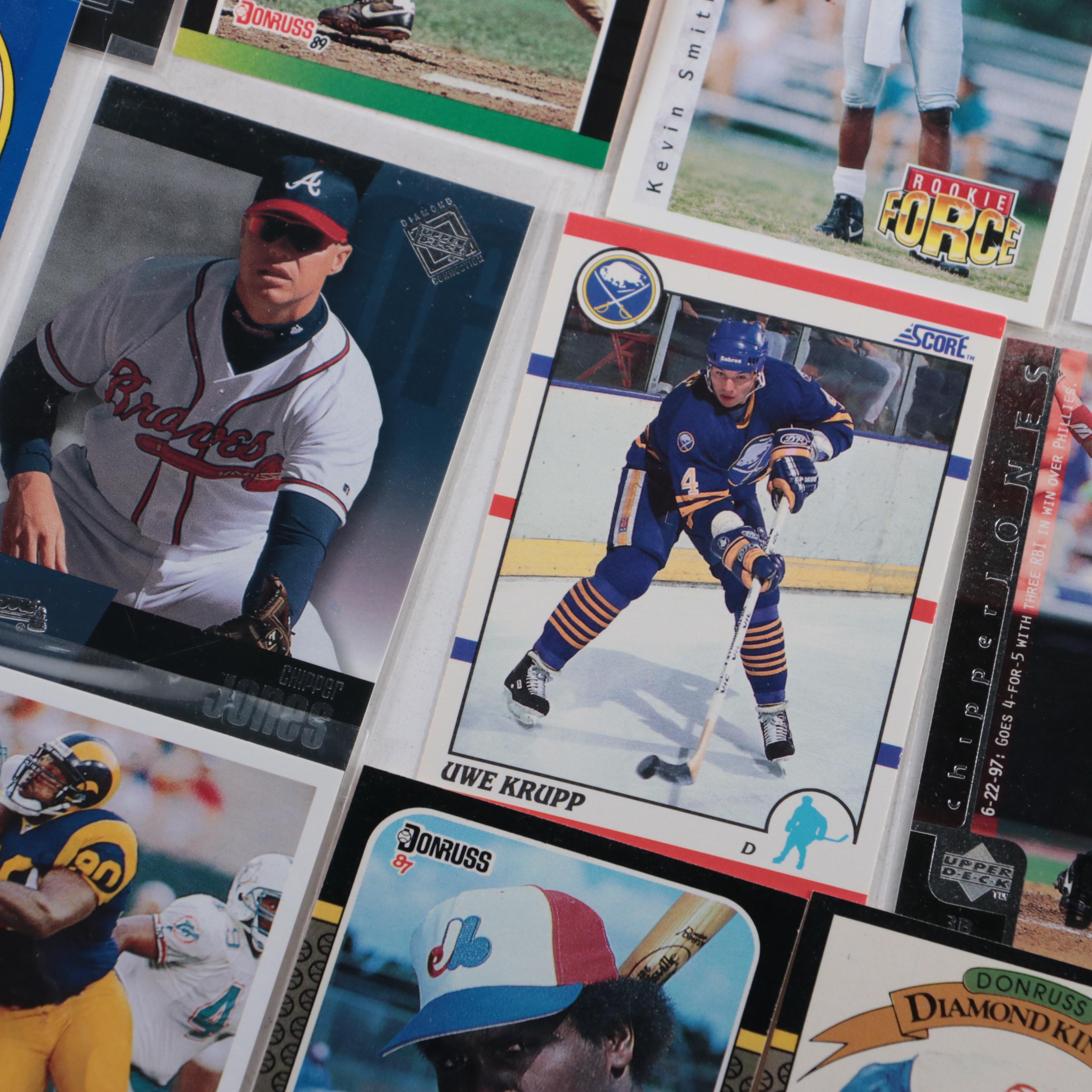 Donruss with Other Sports Cards Featuring Chipper Jones and More, 1980s-2000s