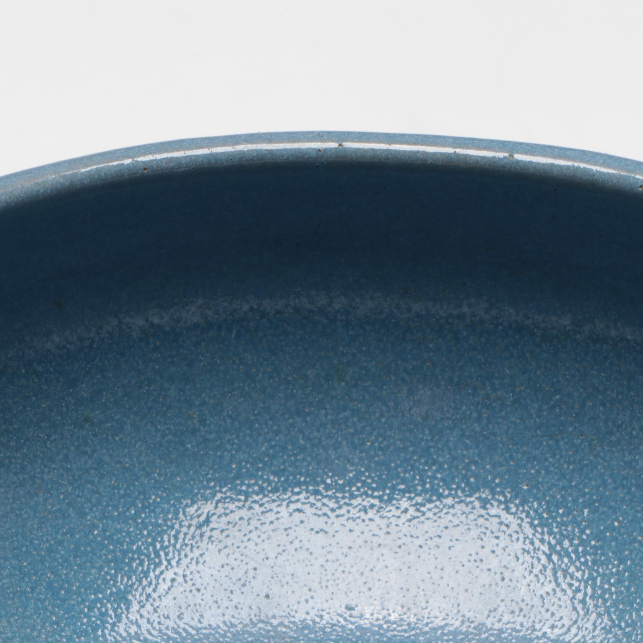 Saturday Evening Girls Pottery Art Deco Blue Earthenware Bowl, Circa 1923