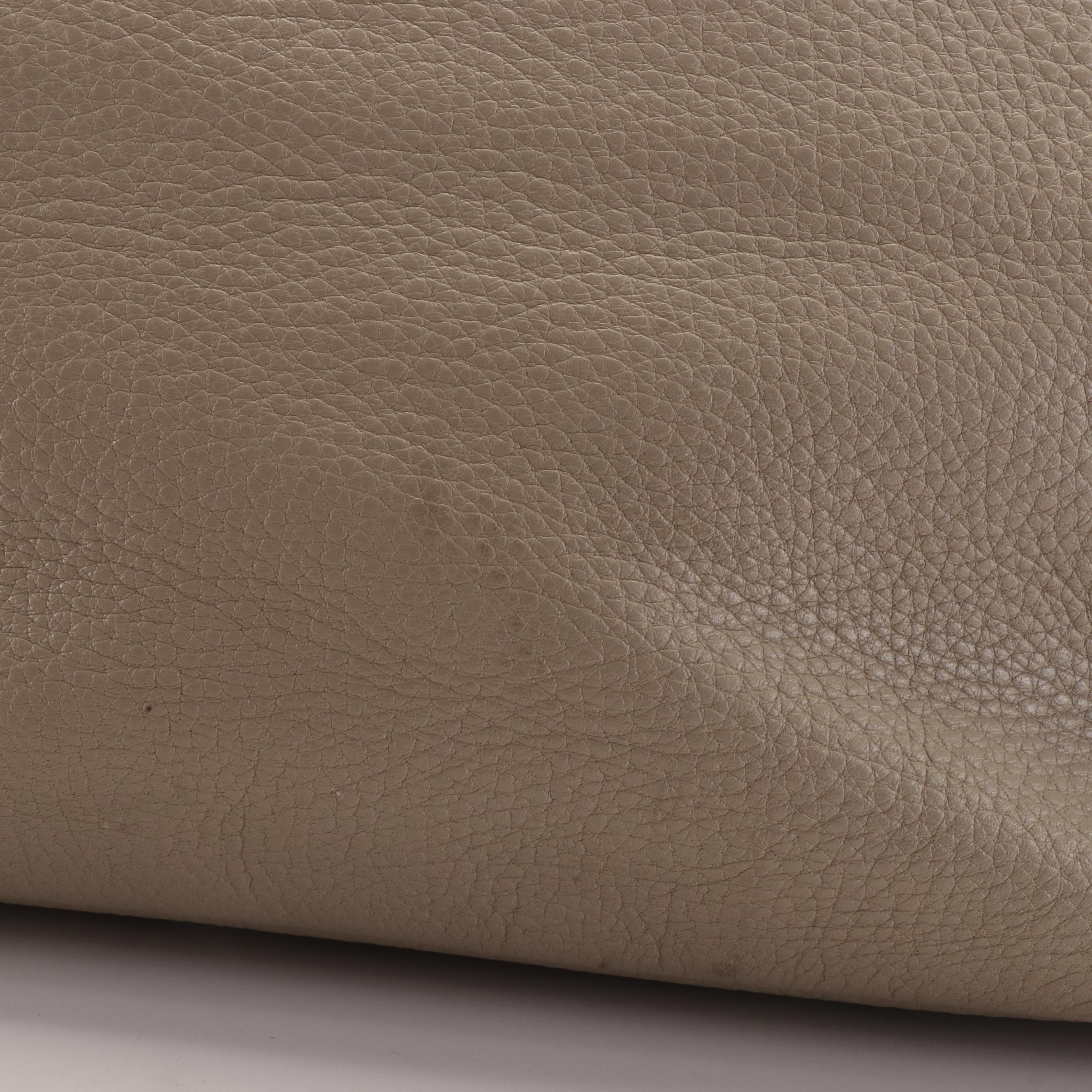 Prada Side Zip Shopper Tote Bag in Neutral Vitello Daino Leather