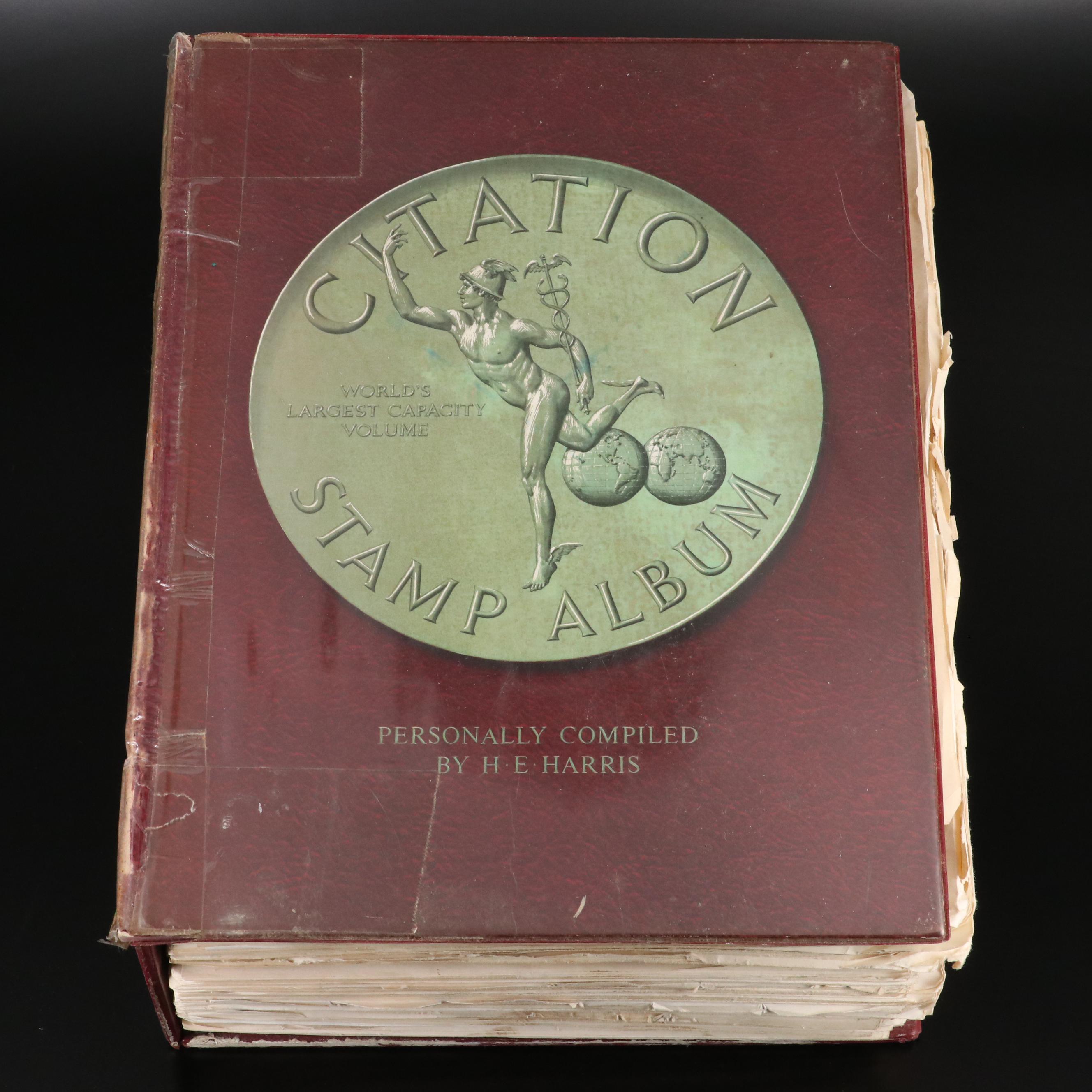 World Postage Stamp Collection in a Harris Citation Stamp Album