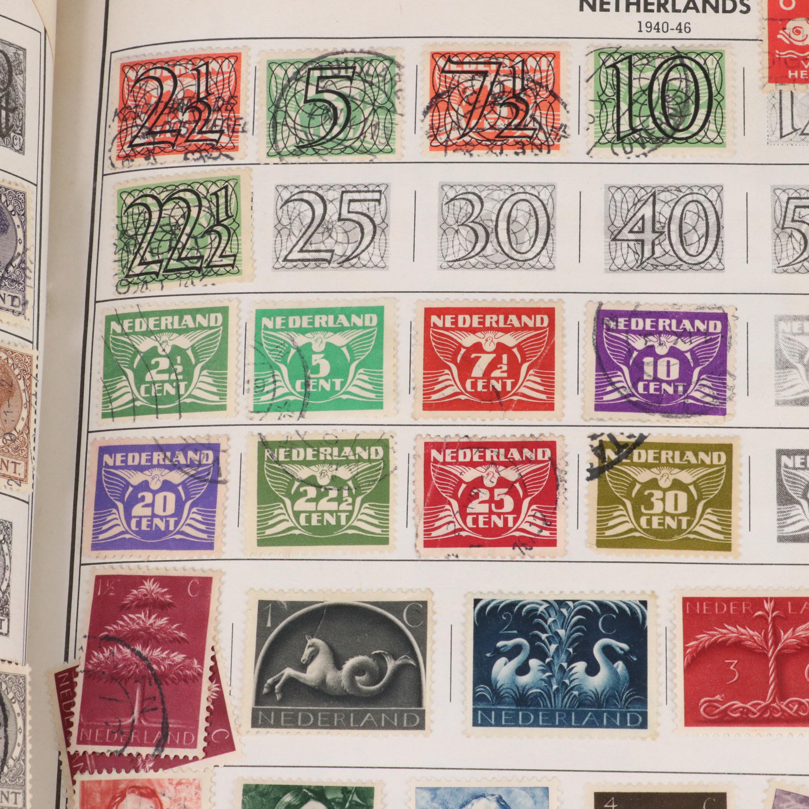 World Postage Stamp Collection in a Harris Citation Stamp Album
