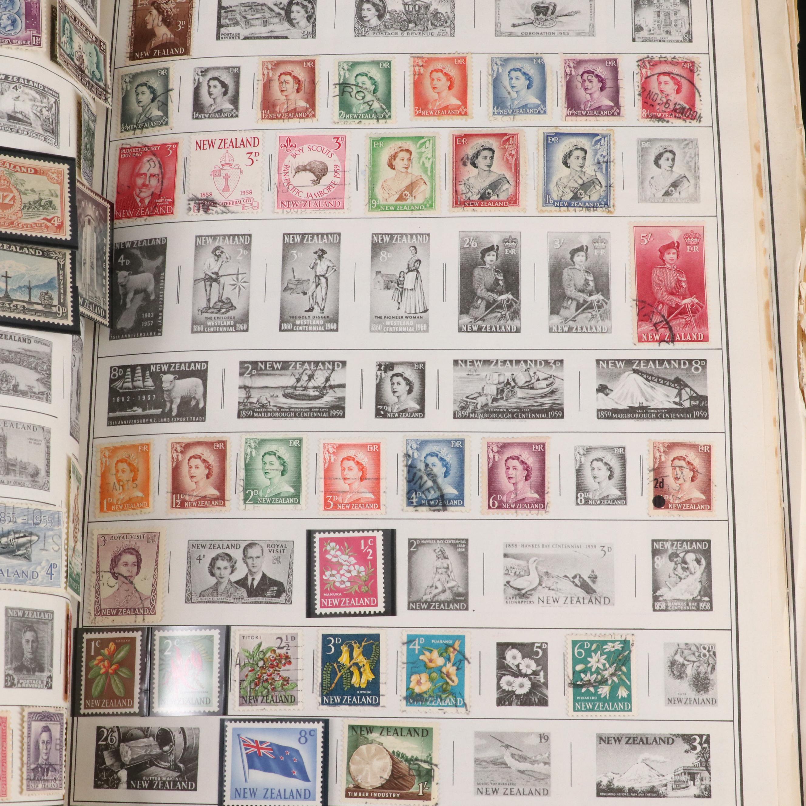 World Postage Stamp Collection in a Harris Citation Stamp Album