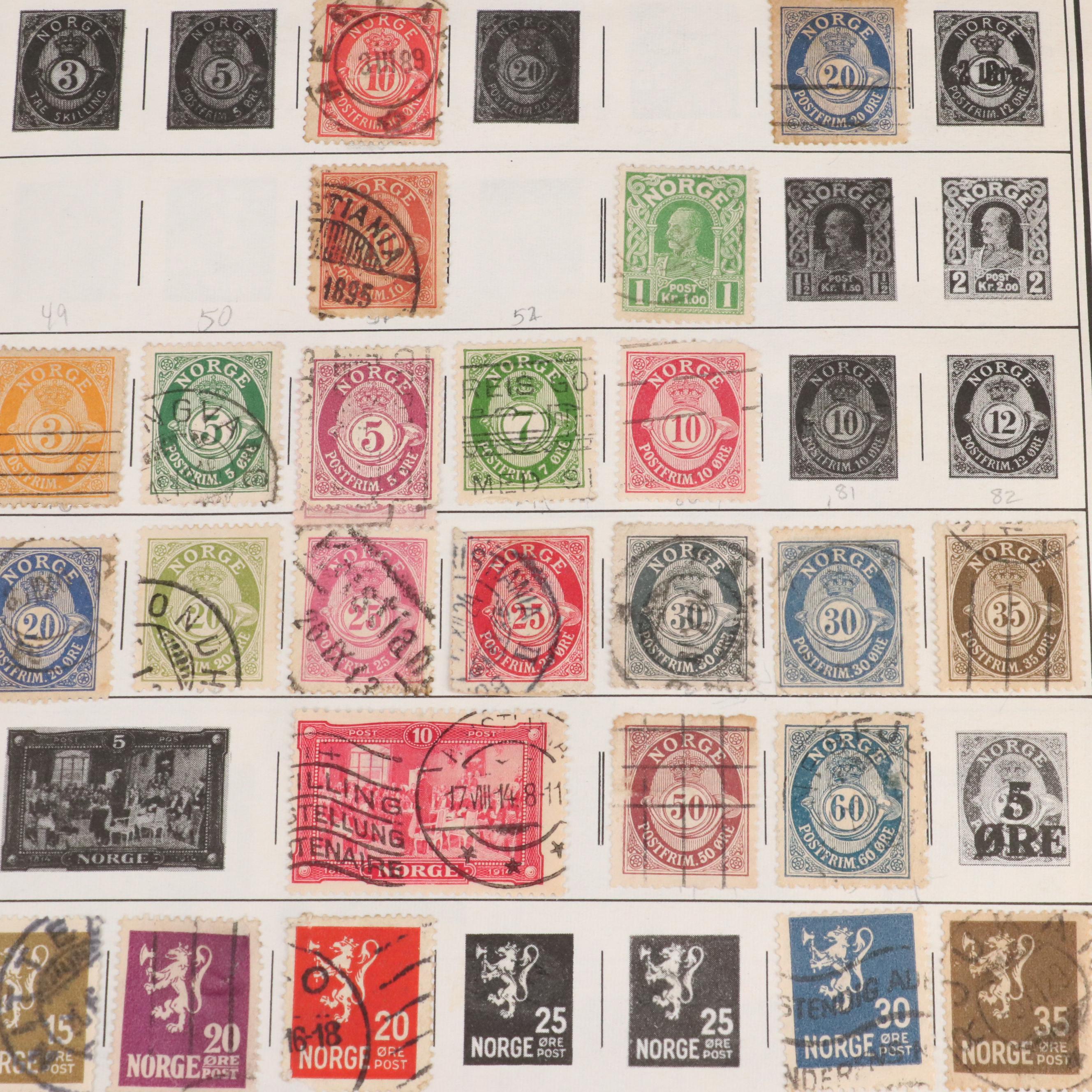 World Postage Stamp Collection in a Harris Citation Stamp Album