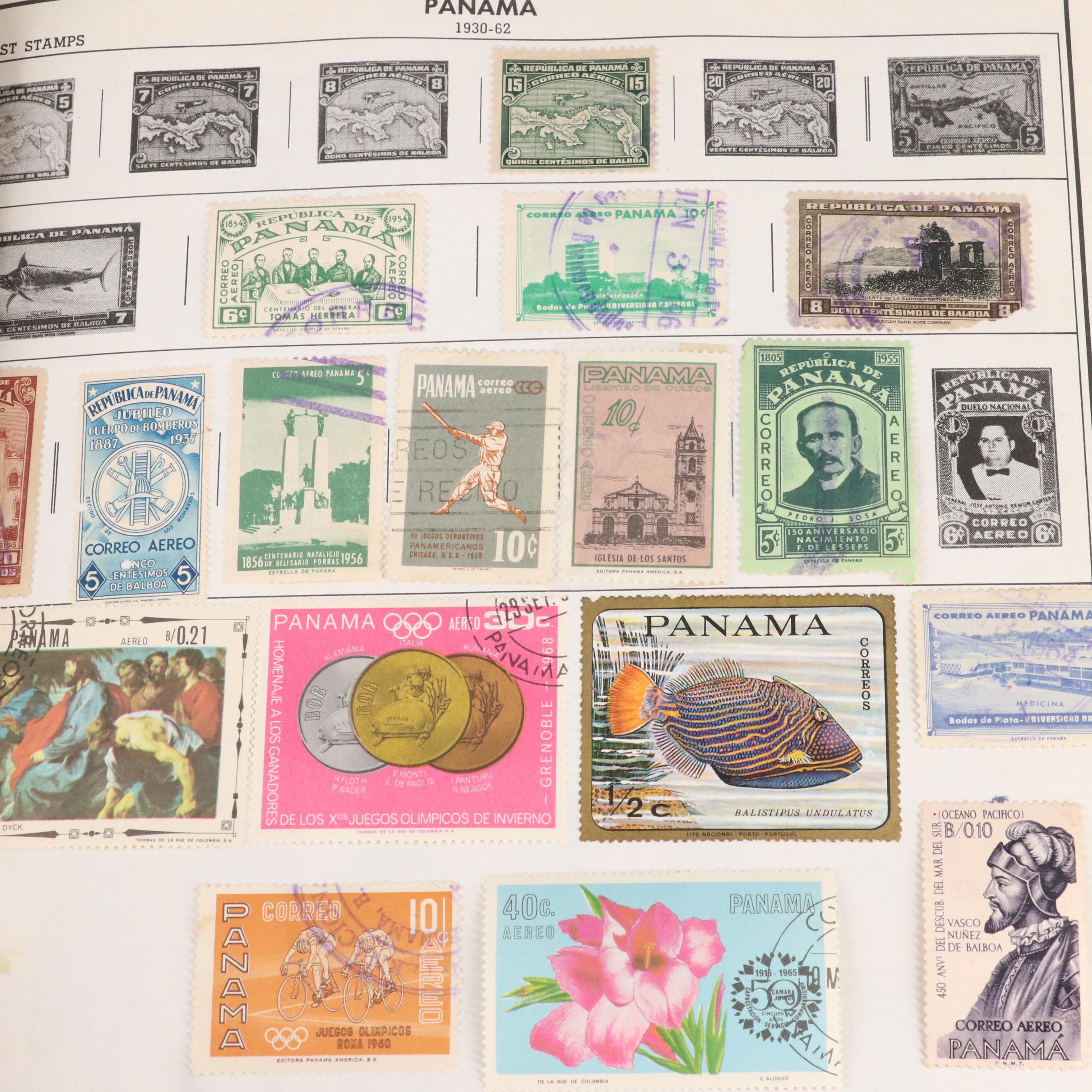 World Postage Stamp Collection in a Harris Citation Stamp Album