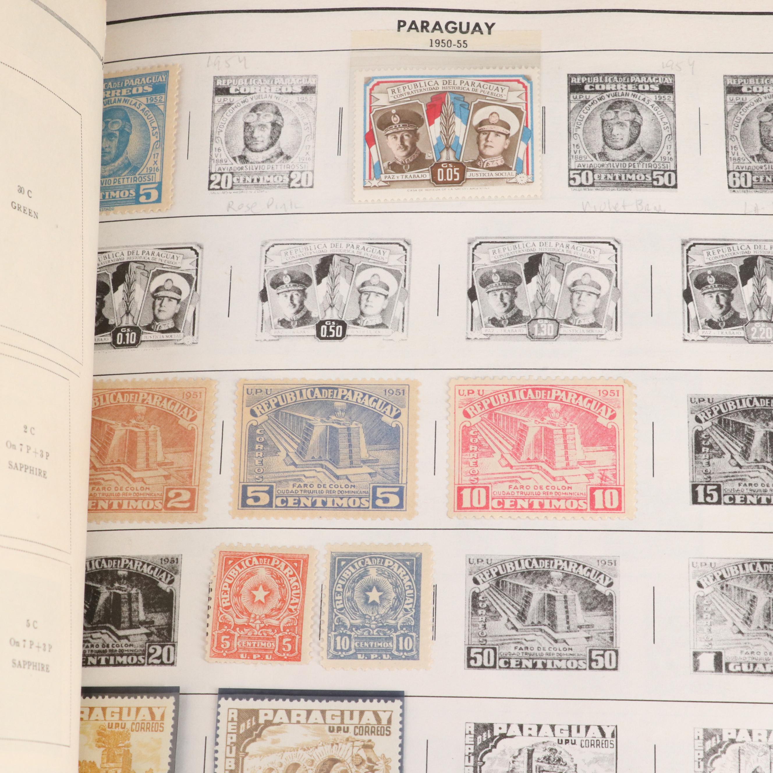 World Postage Stamp Collection in a Harris Citation Stamp Album